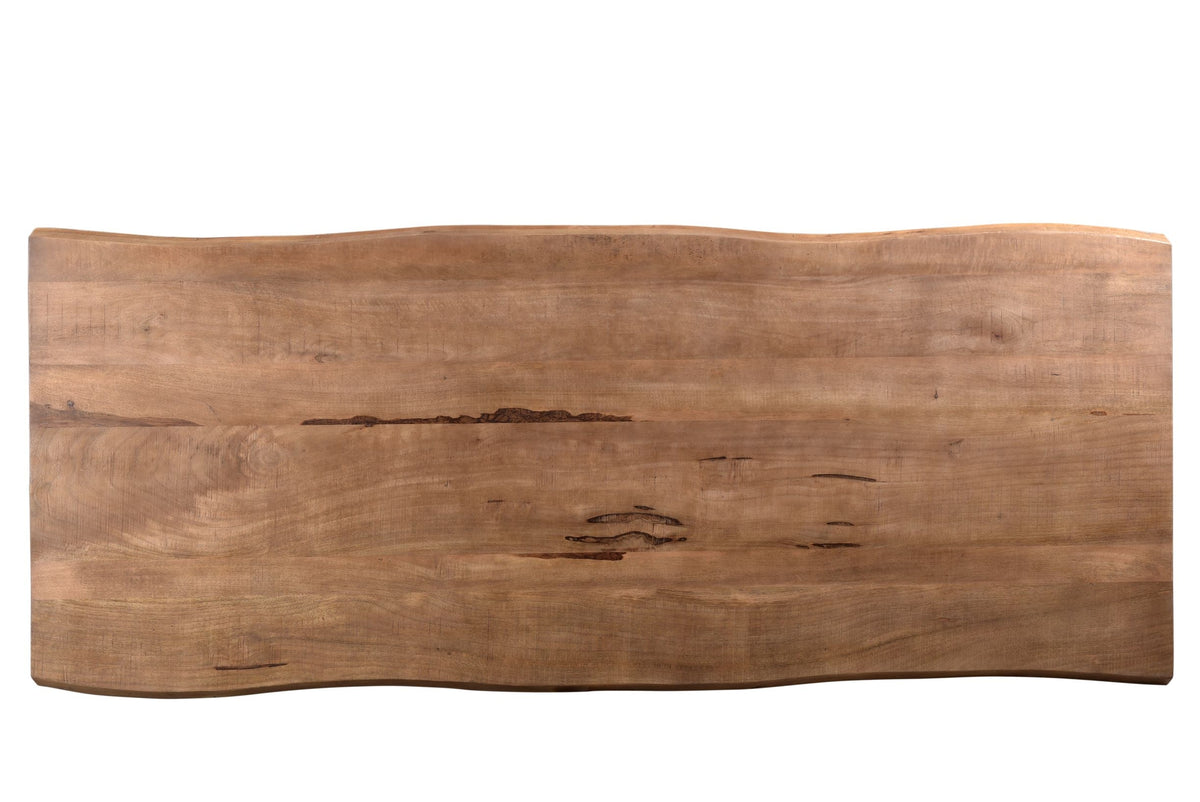 Esstisch Nairobi Tree Top Spider mit Baumkante 220cm aus Mangoholz - Braun-Esstische Rechteckig-Livingfurn-le canapé