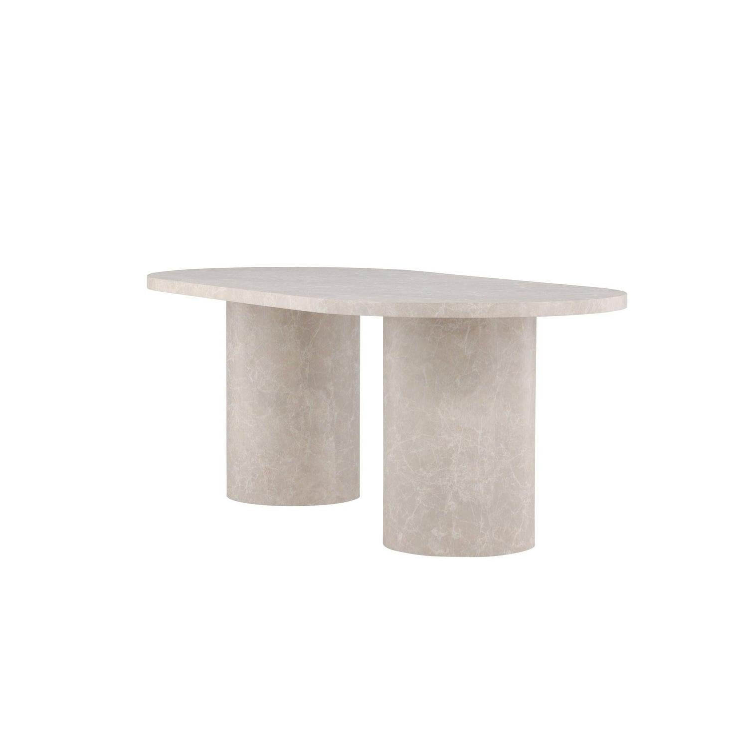 Esstisch Narvik Oval 200*100cm - Beige Marmoroptik-Esstisch Oval-Venture Home-le canapé
