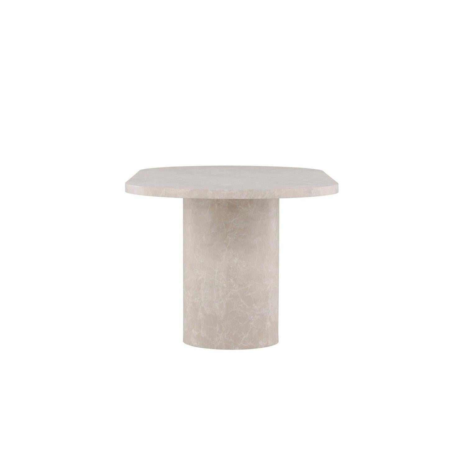 Esstisch Narvik Oval 200*100cm - Beige Marmoroptik-Esstisch Oval-Venture Home-le canapé