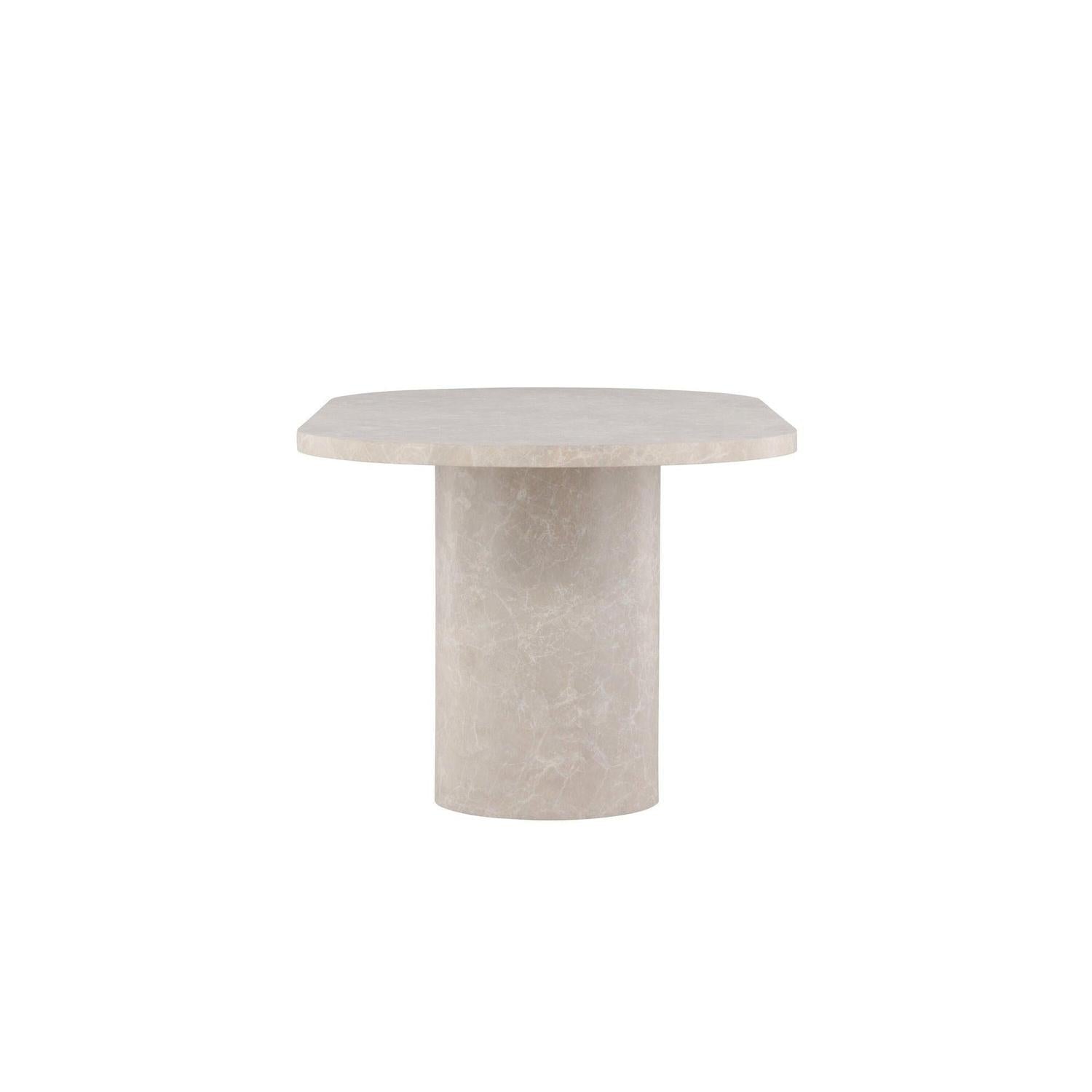 Esstisch Narvik Oval 200*100cm - Beige Marmoroptik-Esstisch Oval-Venture Home-le canapé