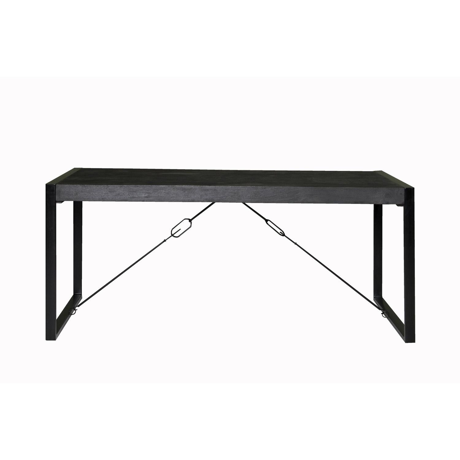 Esstisch Norris aus Mangoholz 160cm - Schwarz-Esstische Rechteckig-Livingfurn-le canapé