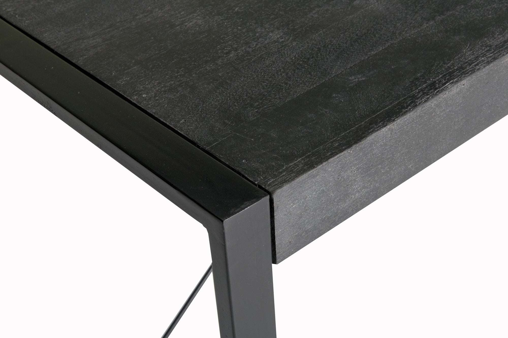 Esstisch Norris aus Mangoholz 160cm - Schwarz-Esstische Rechteckig-Livingfurn-le canapé