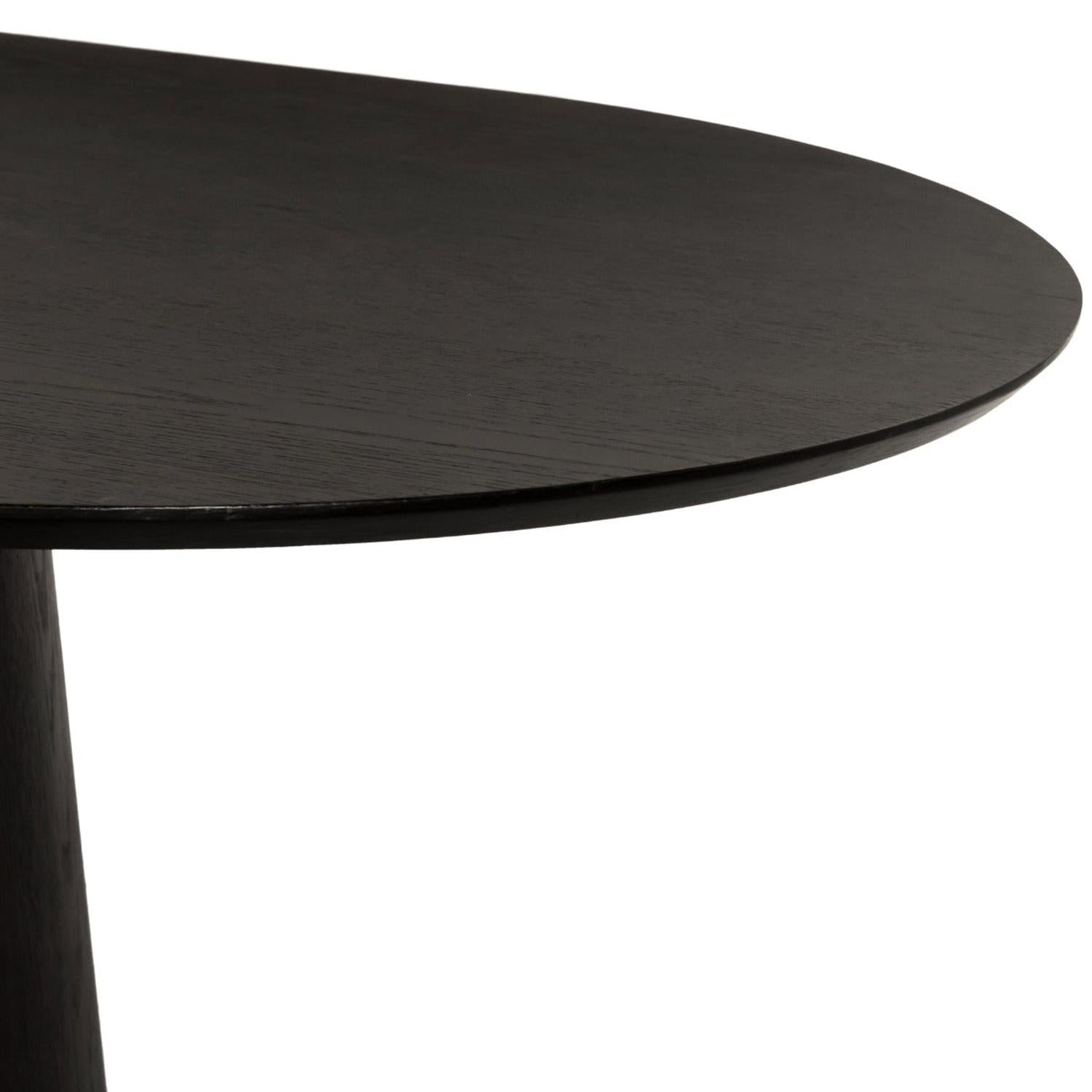 Esstisch Novero aus Eichenholz 200cm - Dunkelbraun-Esstische Oval-Livingfurn-le canapé