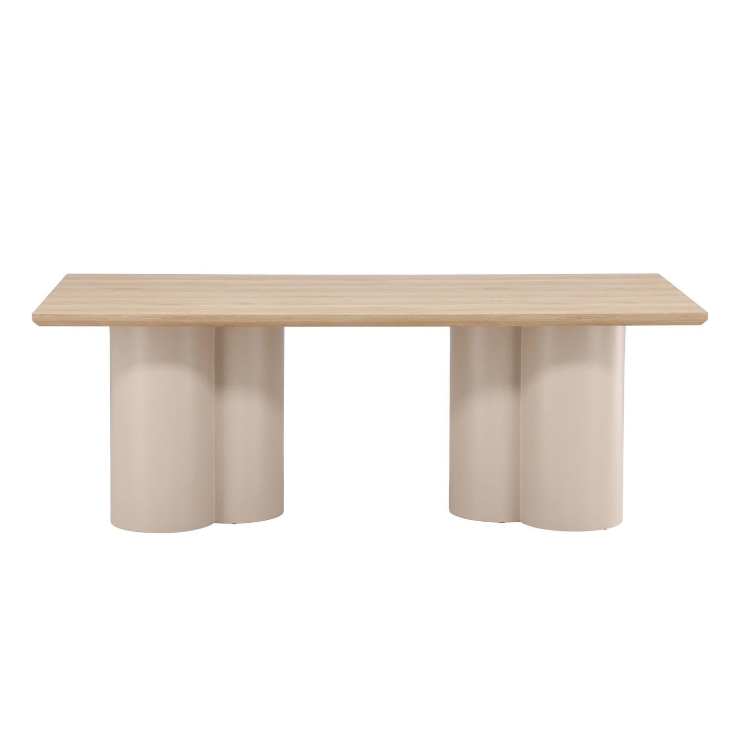 Esstisch Olivia 210*100cm - Cremeweiß-Esstisch Rechteckig-Venture Home-le canapé