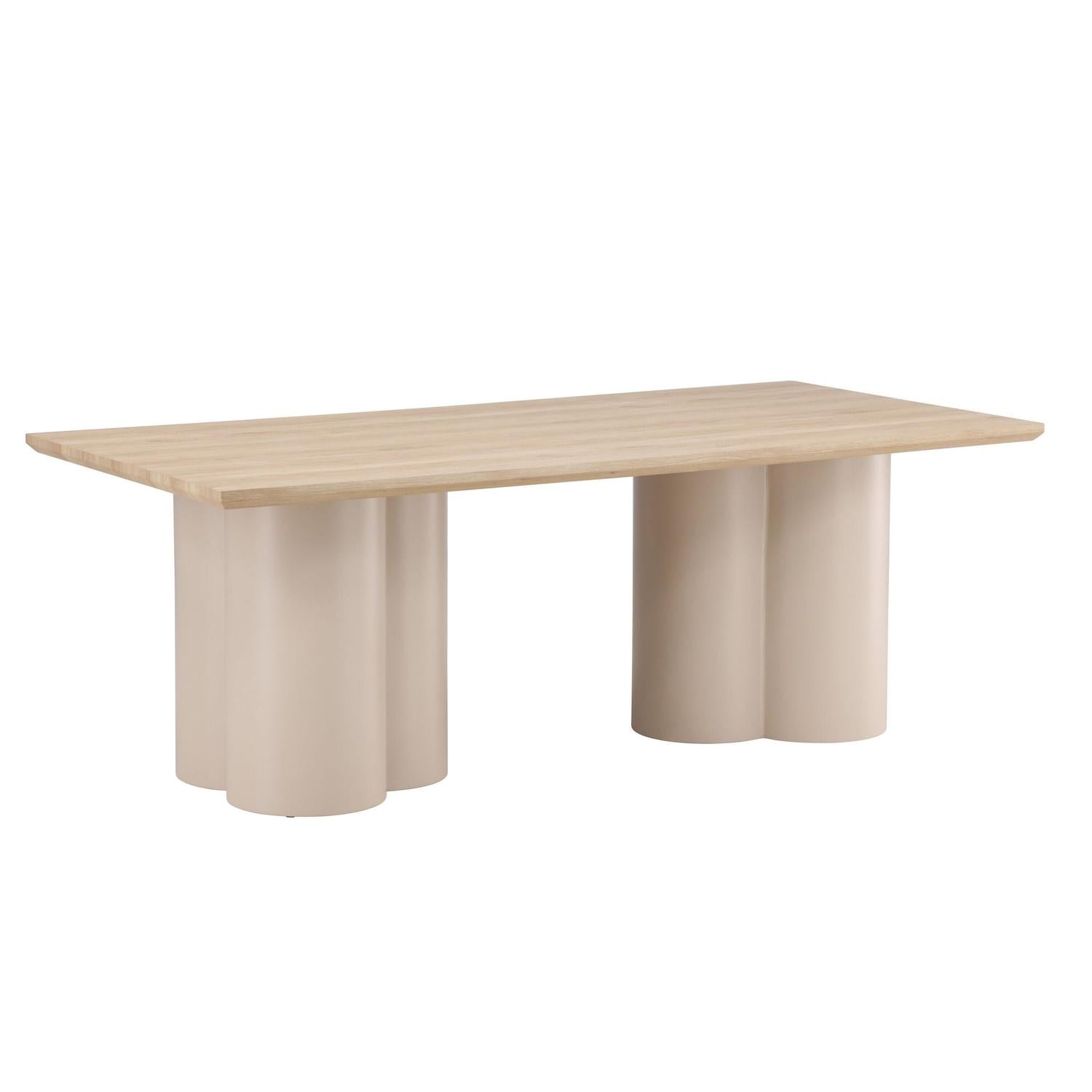 Esstisch Olivia 210*100cm - Cremeweiß-Esstisch Rechteckig-Venture Home-le canapé