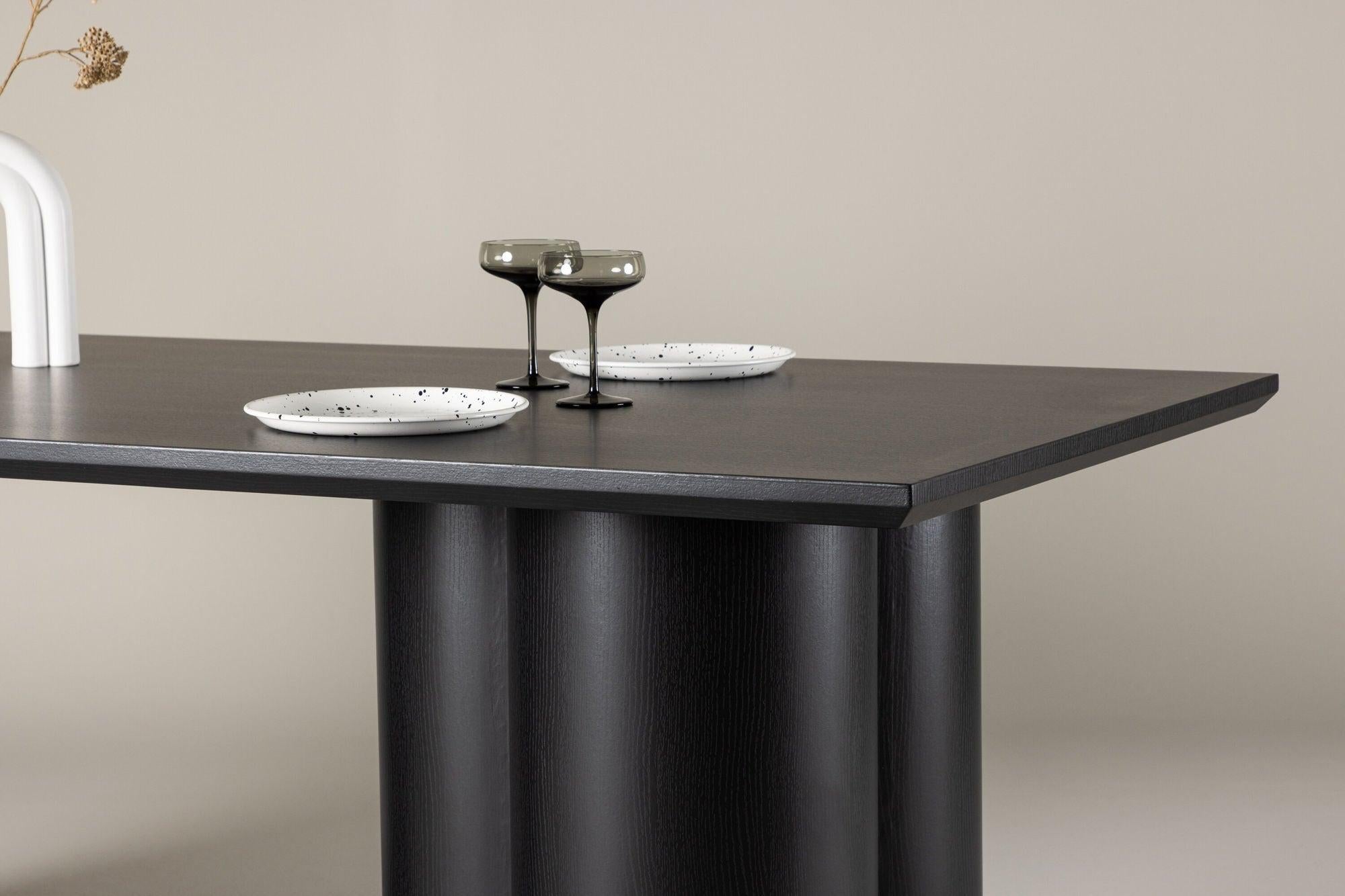 Esstisch Olivia 210*100cm - Schwarz-Esstisch Rechteckig-Venture Home-le canapé