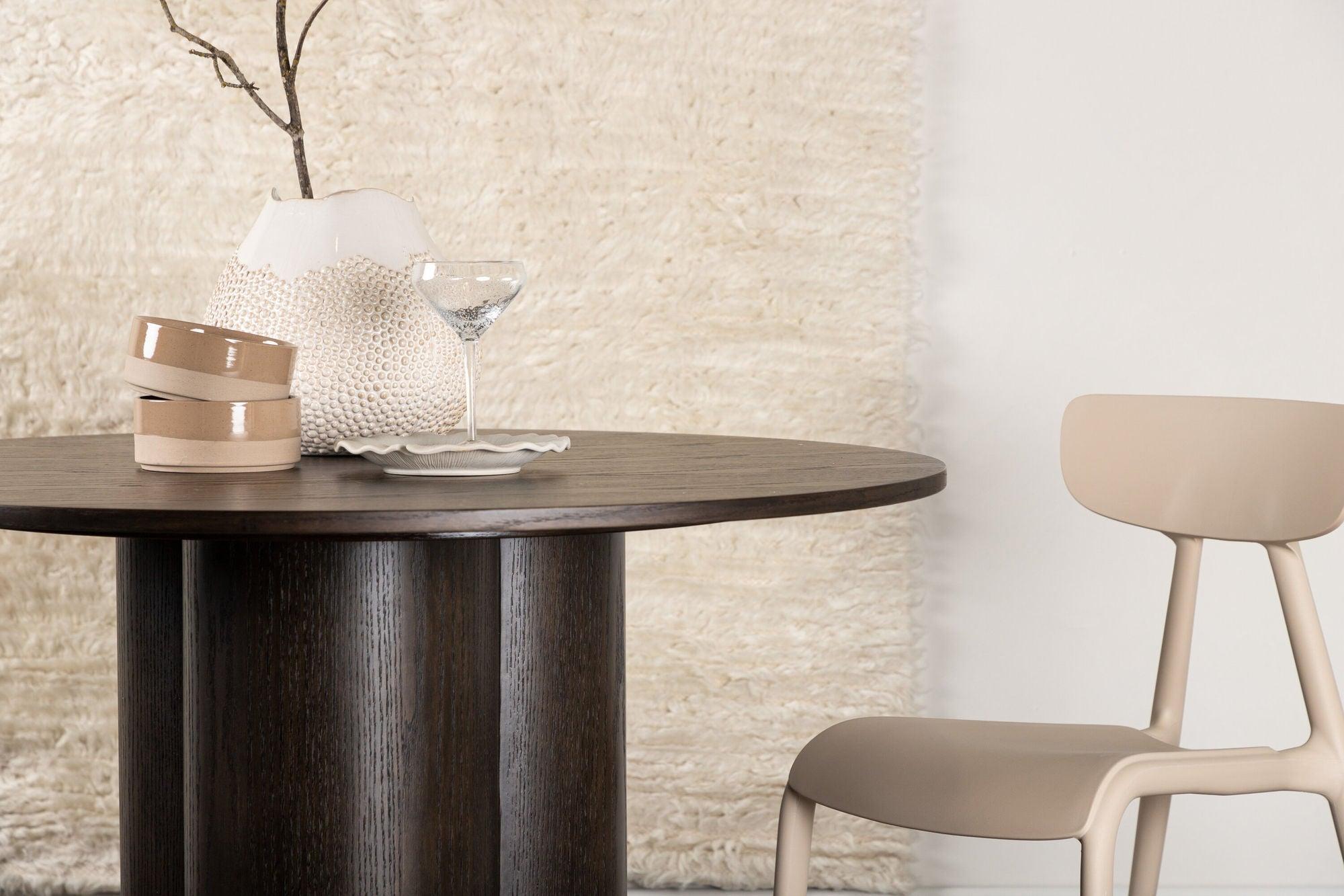 Esstisch Olivia Ø110cm - Mokka-Esstisch Rund-Venture Home-le canapé