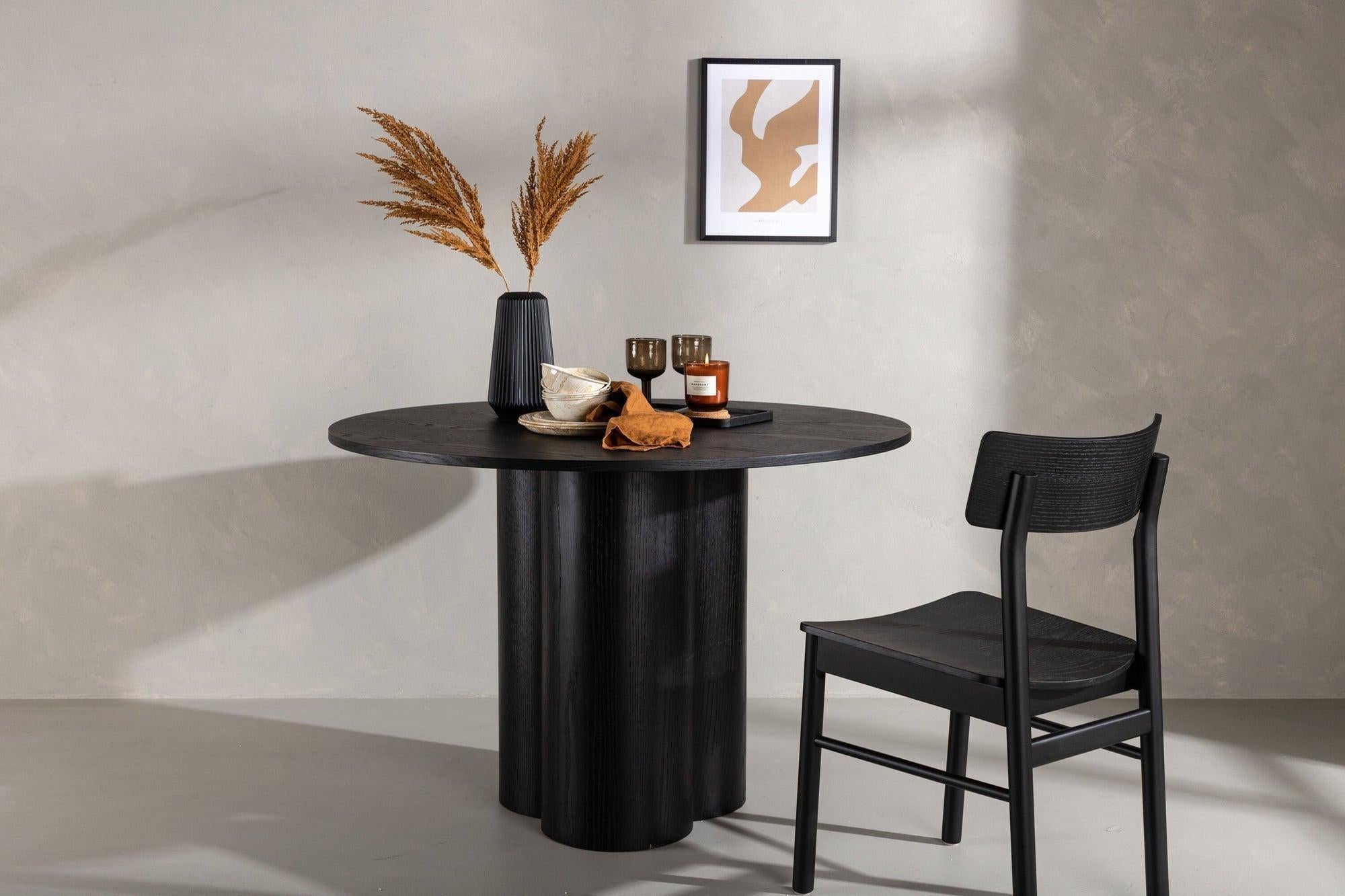 Esstisch Olivia ø110cm - Schwarz-Esstisch Rund-Venture Home-le canapé