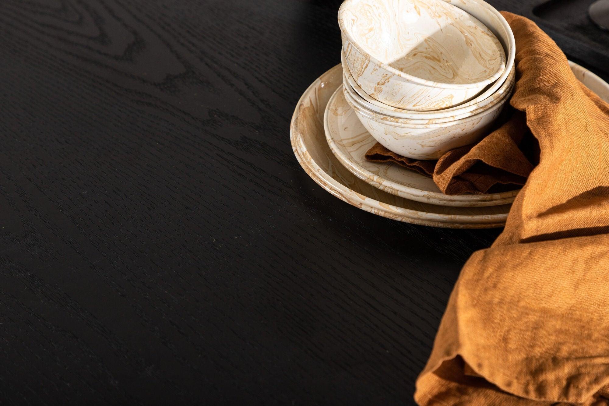 Esstisch Olivia Ø110cm - Schwarz-Esstische Rund-Venture Home-le canapé