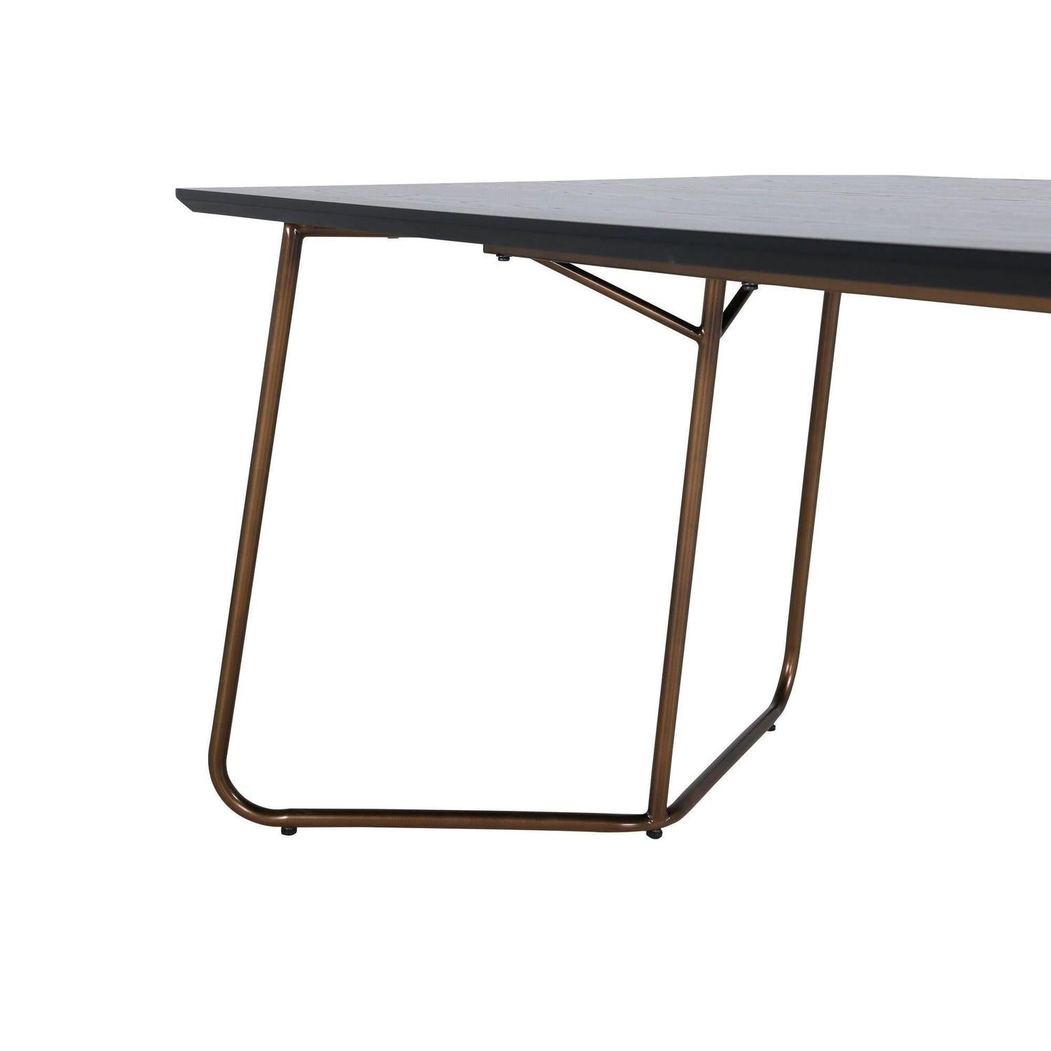Esstisch Petra 190*90cm - Schwarz / Kupfer-Esstische Rechteckig-Venture Home-le canapé
