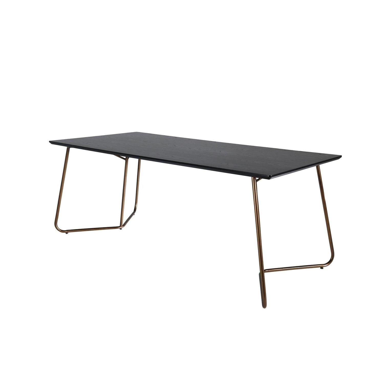 Esstisch Petra 190*90cm - Schwarz / Kupfer-Esstische Rechteckig-Venture Home-le canapé