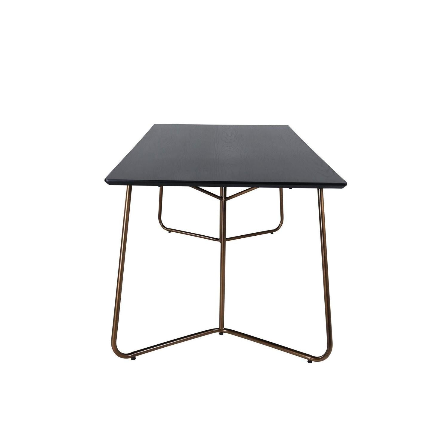 Esstisch Petra 190*90cm - Schwarz / Kupfer-Esstische Rechteckig-Venture Home-le canapé