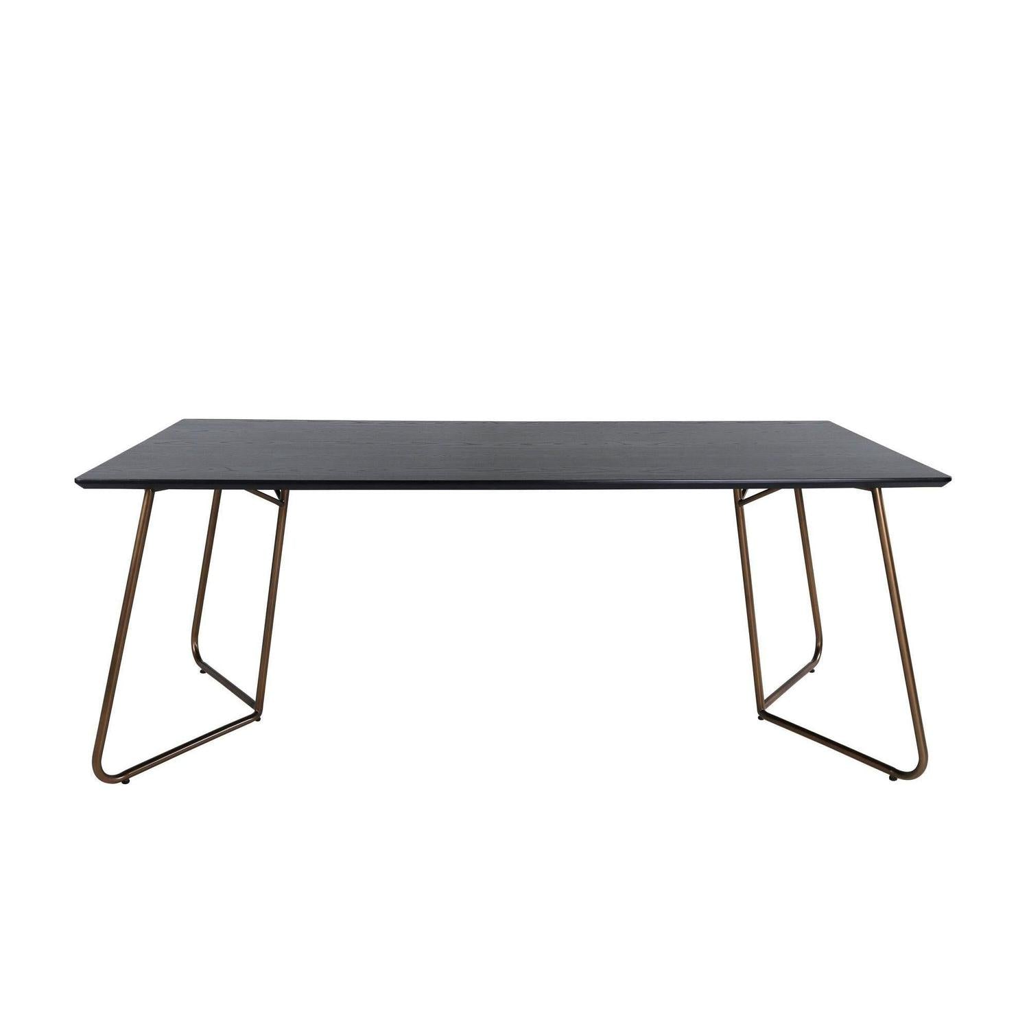 Esstisch Petra 190*90cm - Schwarz / Kupfer-Esstische Rechteckig-Venture Home-le canapé