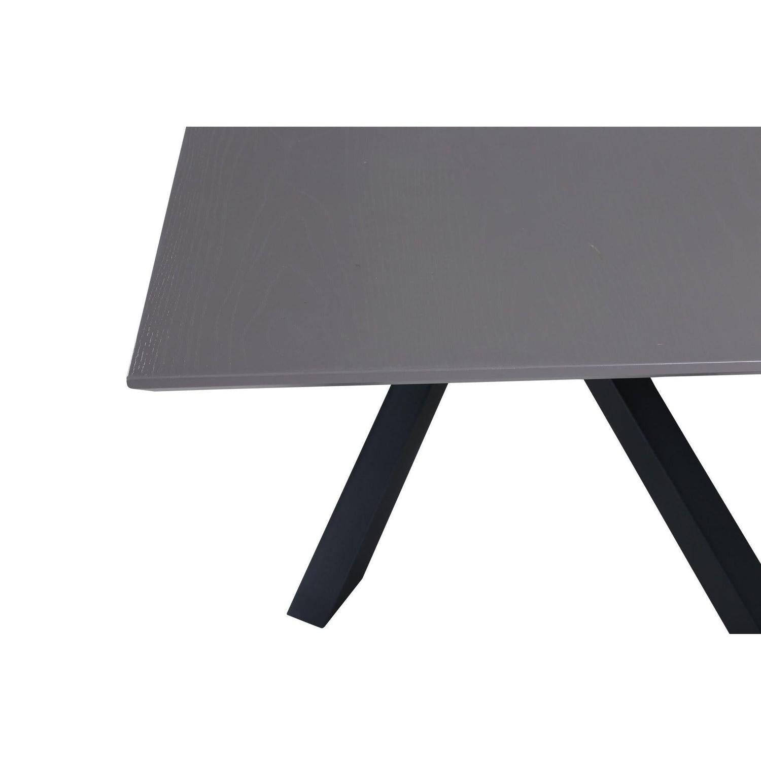 Esstisch Piazza 180*90cm - Grau / Schwarz-Esstische Rechteckig-Venture Home-le canapé