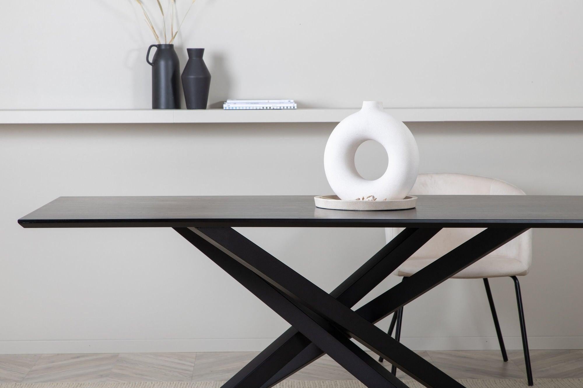 Esstisch Piazza 180*90cm - Schwarz-Esstische Rechteckig-Venture Home-le canapé