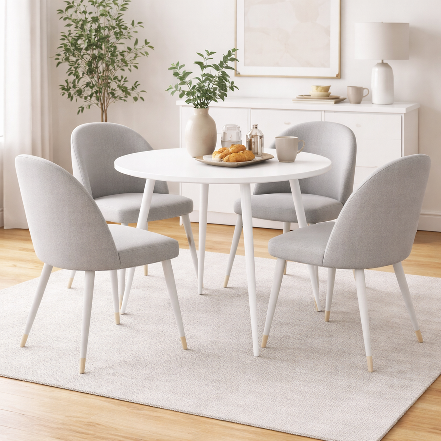 Esstisch Plaza Ø100cm - Weiß-Esstisch Rund-Venture Home-le canapé