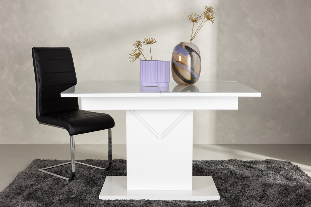 Esstisch Pluto 120cm ausziehbar - Weiß-Esstische ausziehbar-Venture Home-le canapé