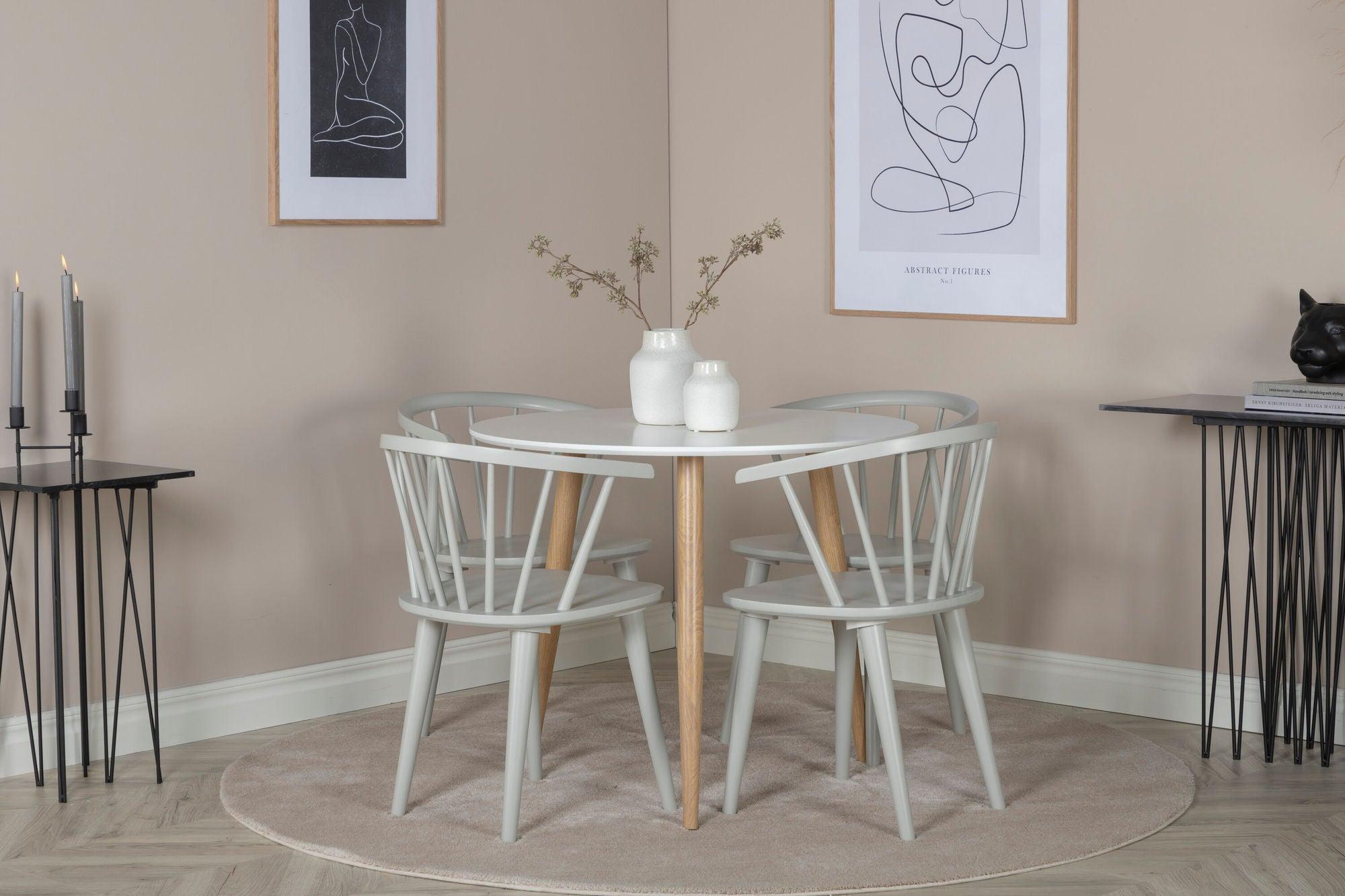 Esstisch Polar ø90cm - Weiß-Esstisch Rund-Venture Home-le canapé