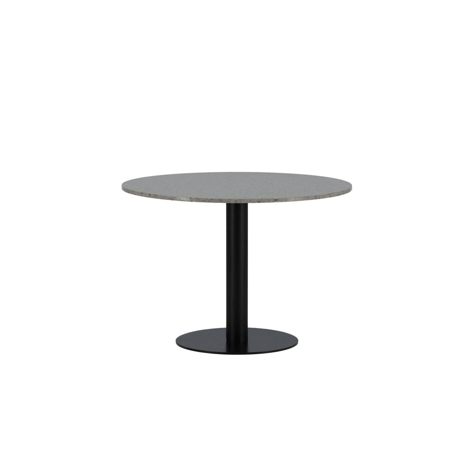 Esstisch Razzia Ø106cm - Grau Terazzo / Schwarz-Esstische Rund-Venture Home-le canapé