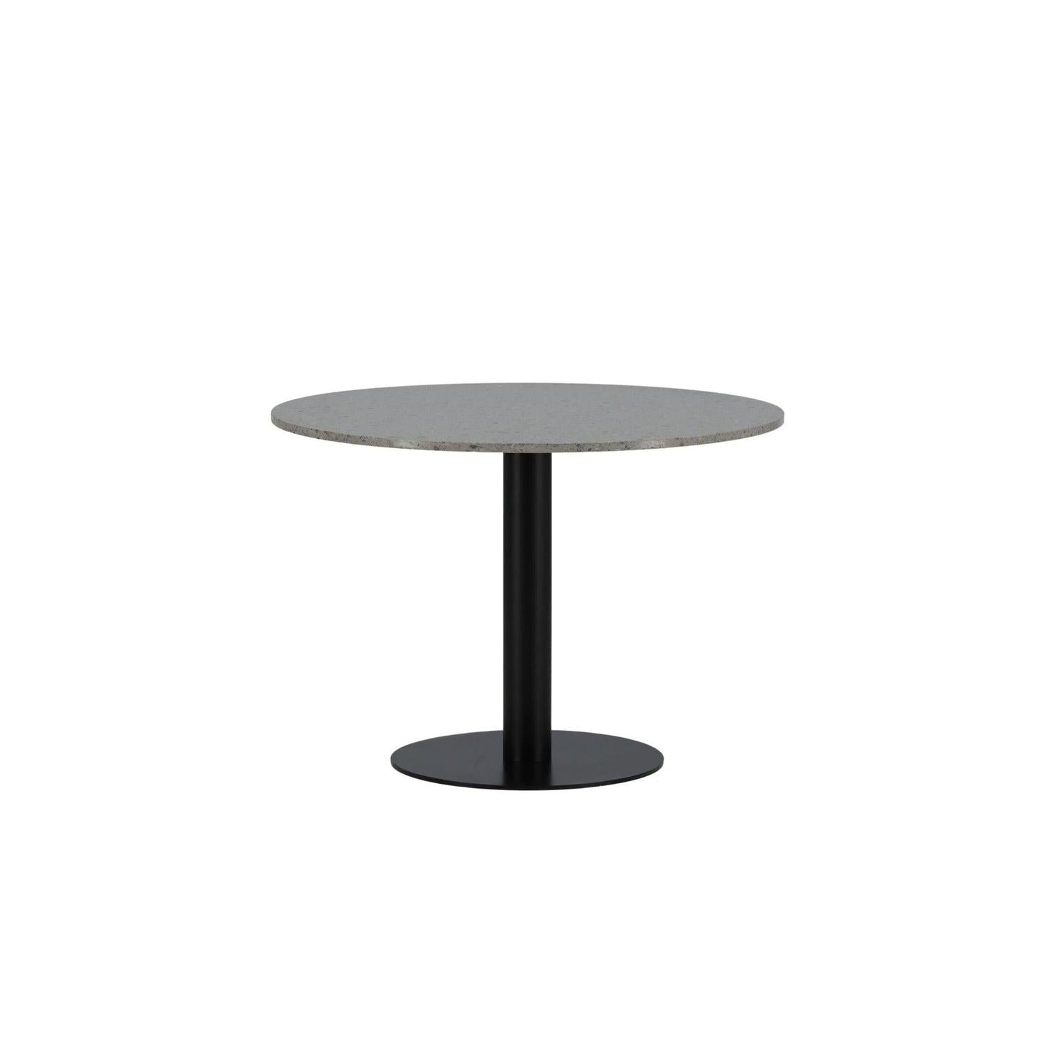 Esstisch Razzia Ø106cm - Grau Terazzo / Schwarz-Esstische Rund-Venture Home-le canapé