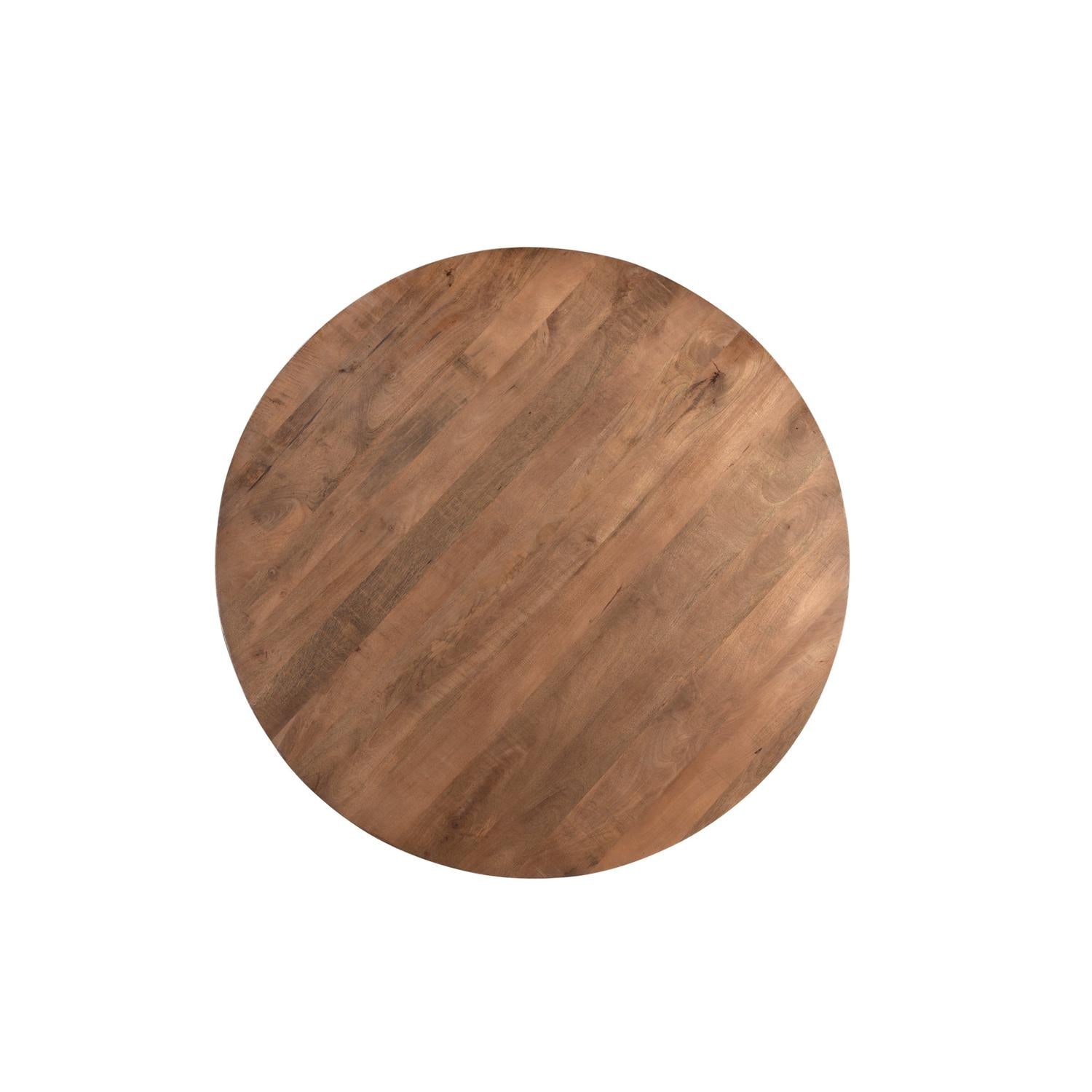 Esstisch Rocky aus Mangoholz Ø130cm - Braun-Esstische Rund-Livingfurn-le canapé