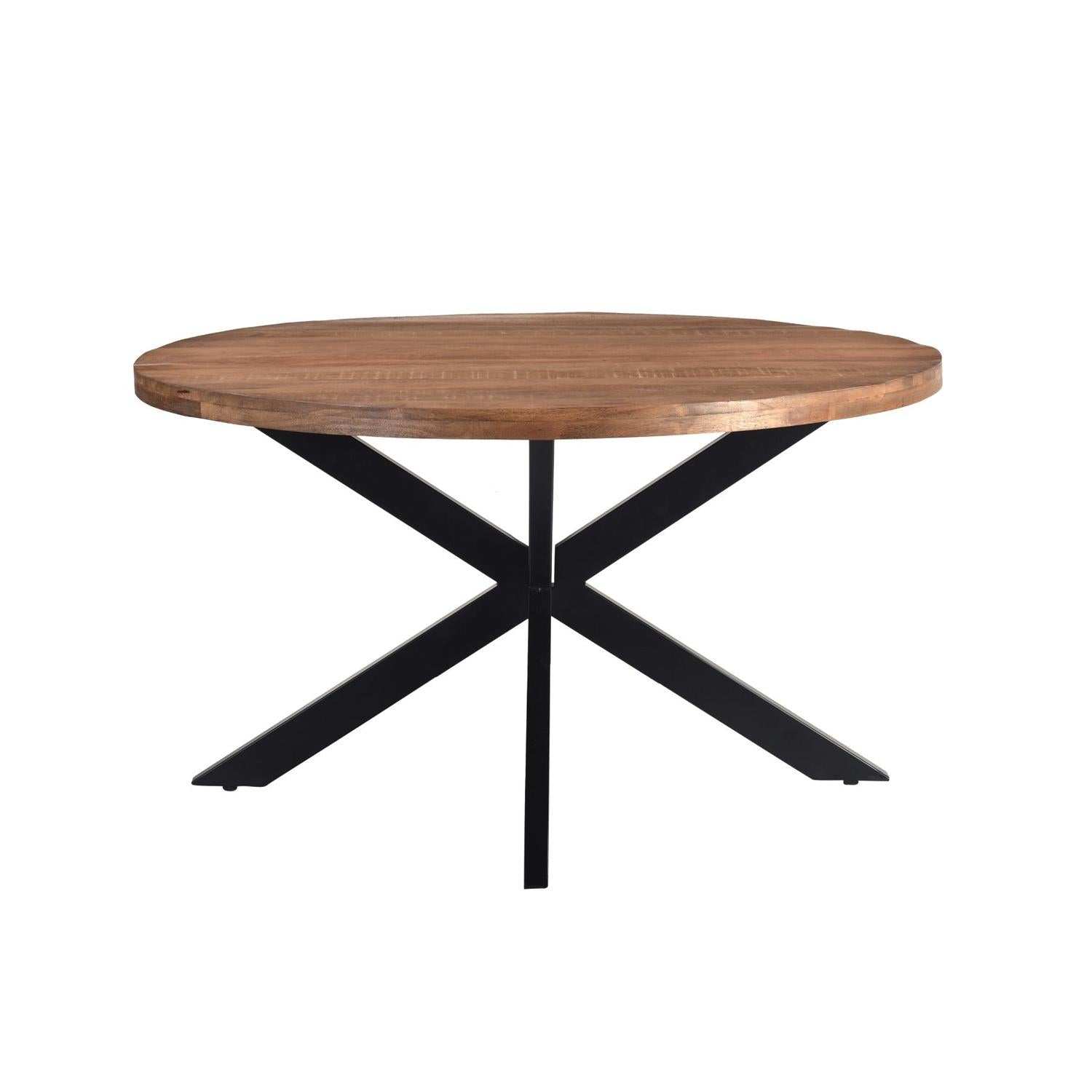Esstisch Rocky aus Mangoholz Ø140cm - Braun-Esstische Rund-Livingfurn-le canapé