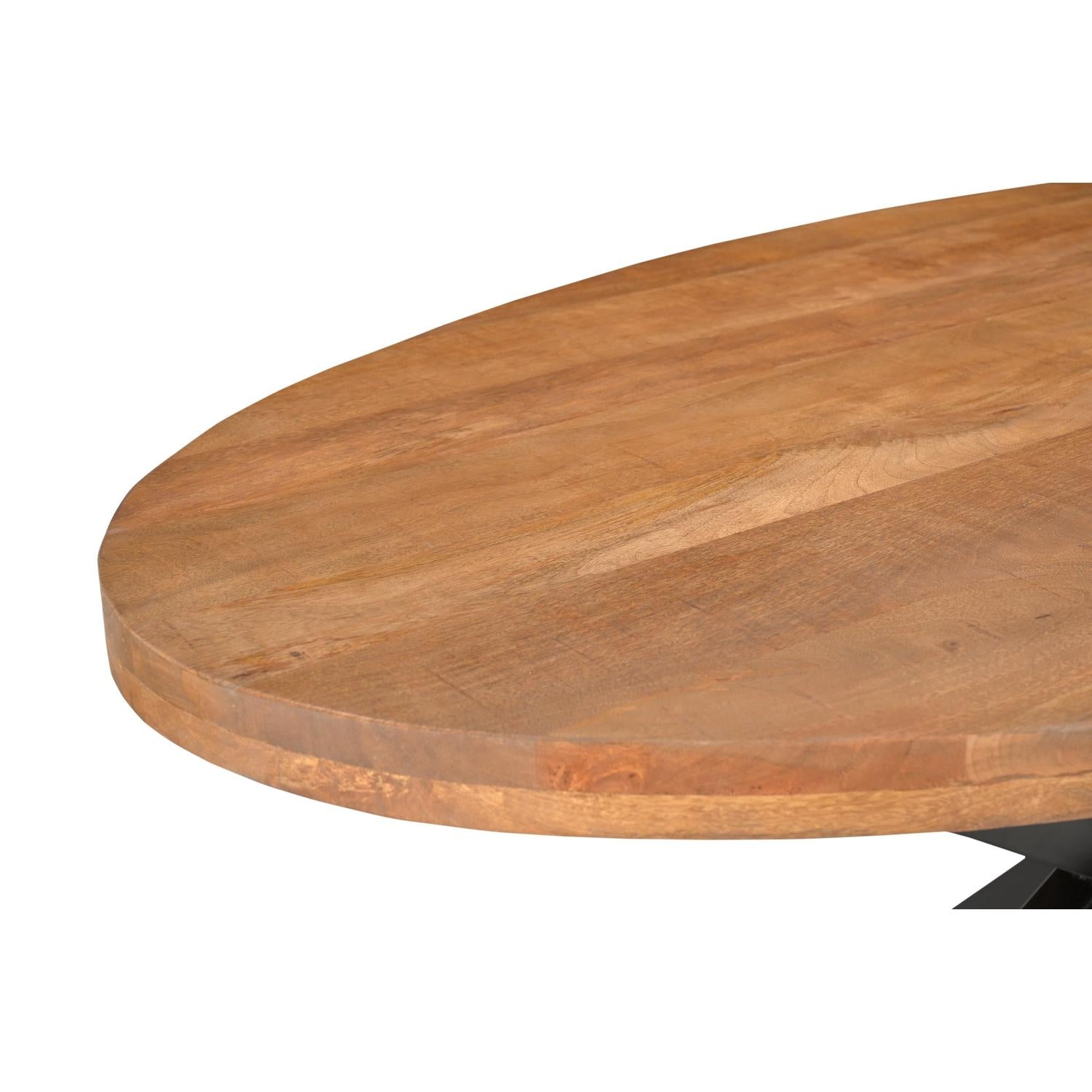 Esstisch Rocky Oval aus Mangoholz 160cm - Braun-Esstische Oval-Livingfurn-le canapé
