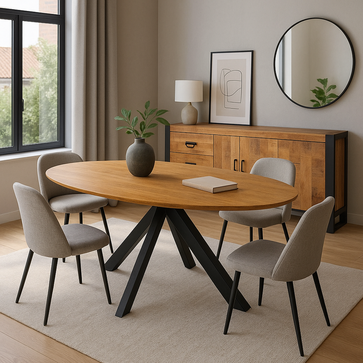 Esstisch Runa Oval 200cm - Natur-Esstisch Oval-Benoa-le canapé