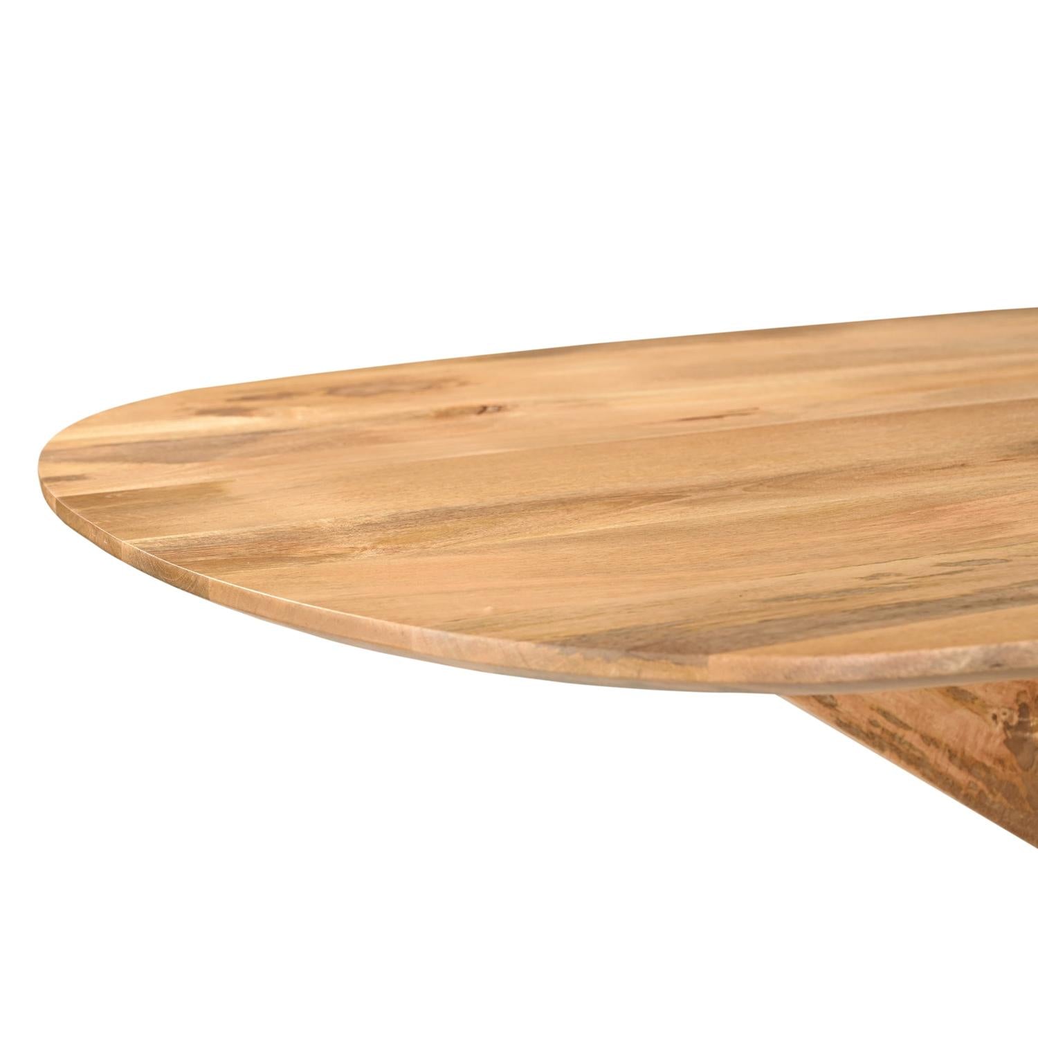 Esstisch Runa Oval aus Mangoholz 220cm - Hellbraun-Esstische Oval-Benoa-le canapé
