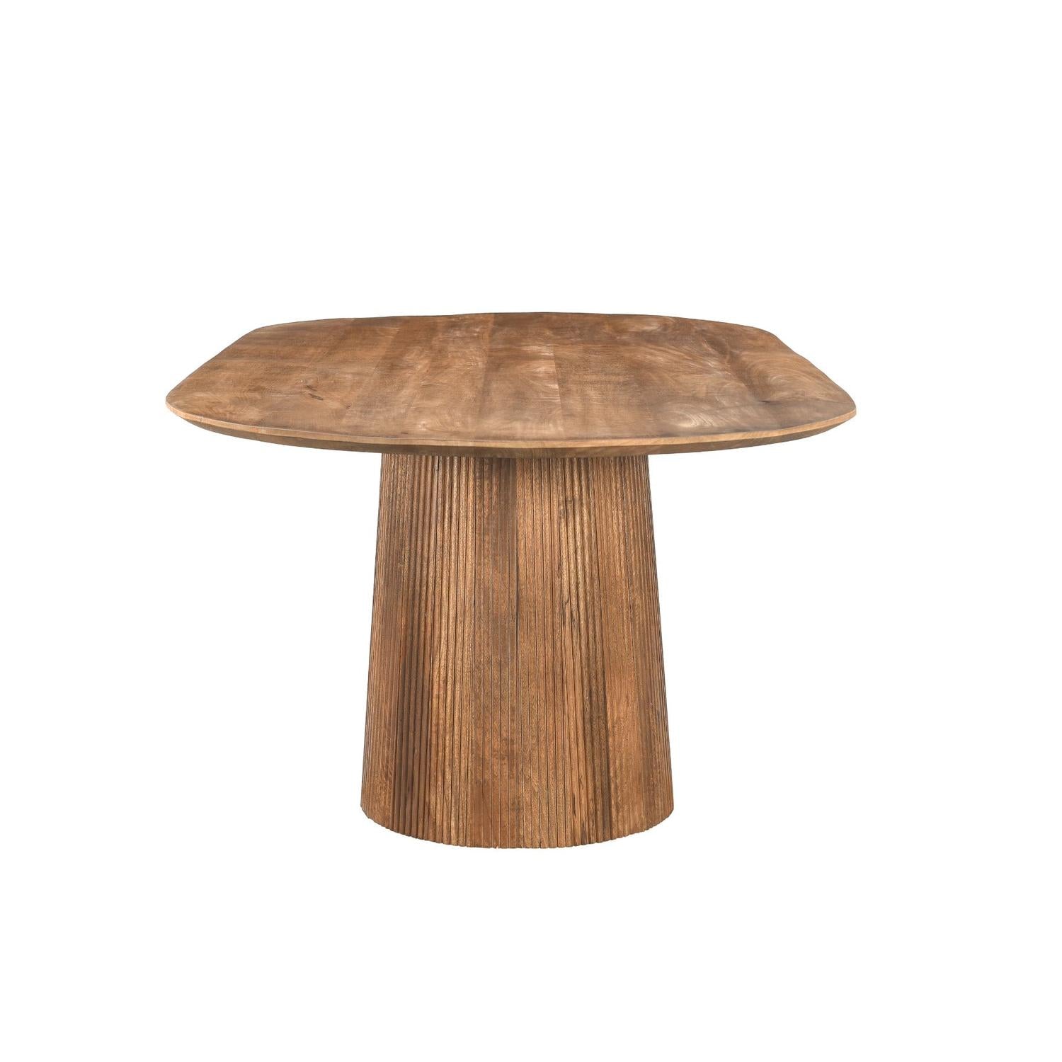 Esstisch Salvator aus Mangoholz Oval 300cm - Hellbraun-Esstische Oval-Livingfurn-le canapé
