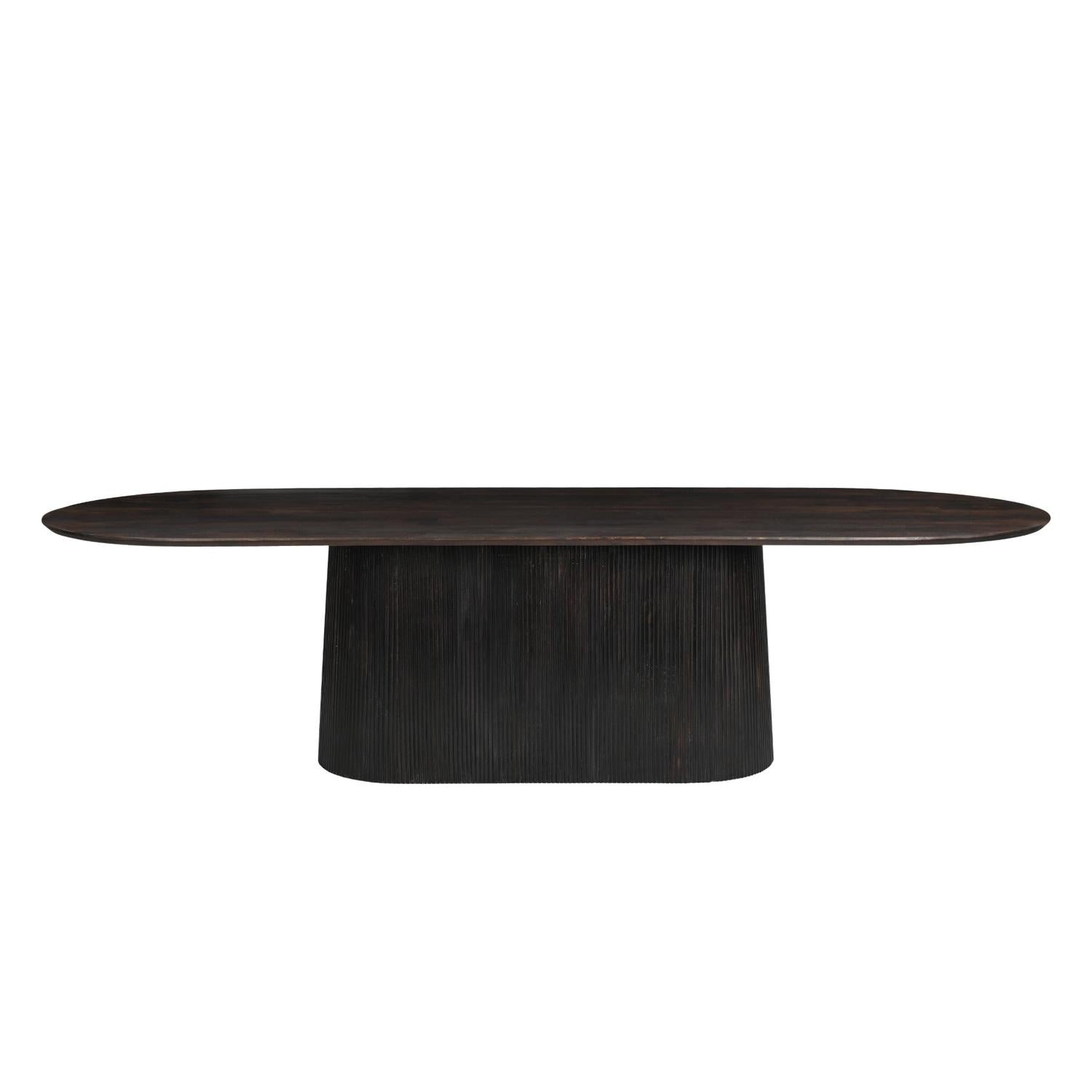 Esstisch Salvator aus Mangoholz Oval 300cm - Walnuss-Esstische Oval-Livingfurn-le canapé