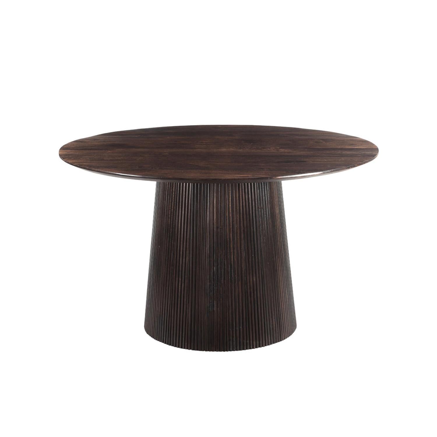 Esstisch Salvator Rund 130cm - Walnussbraun-Esstisch Rund-Livingfurn-le canapé