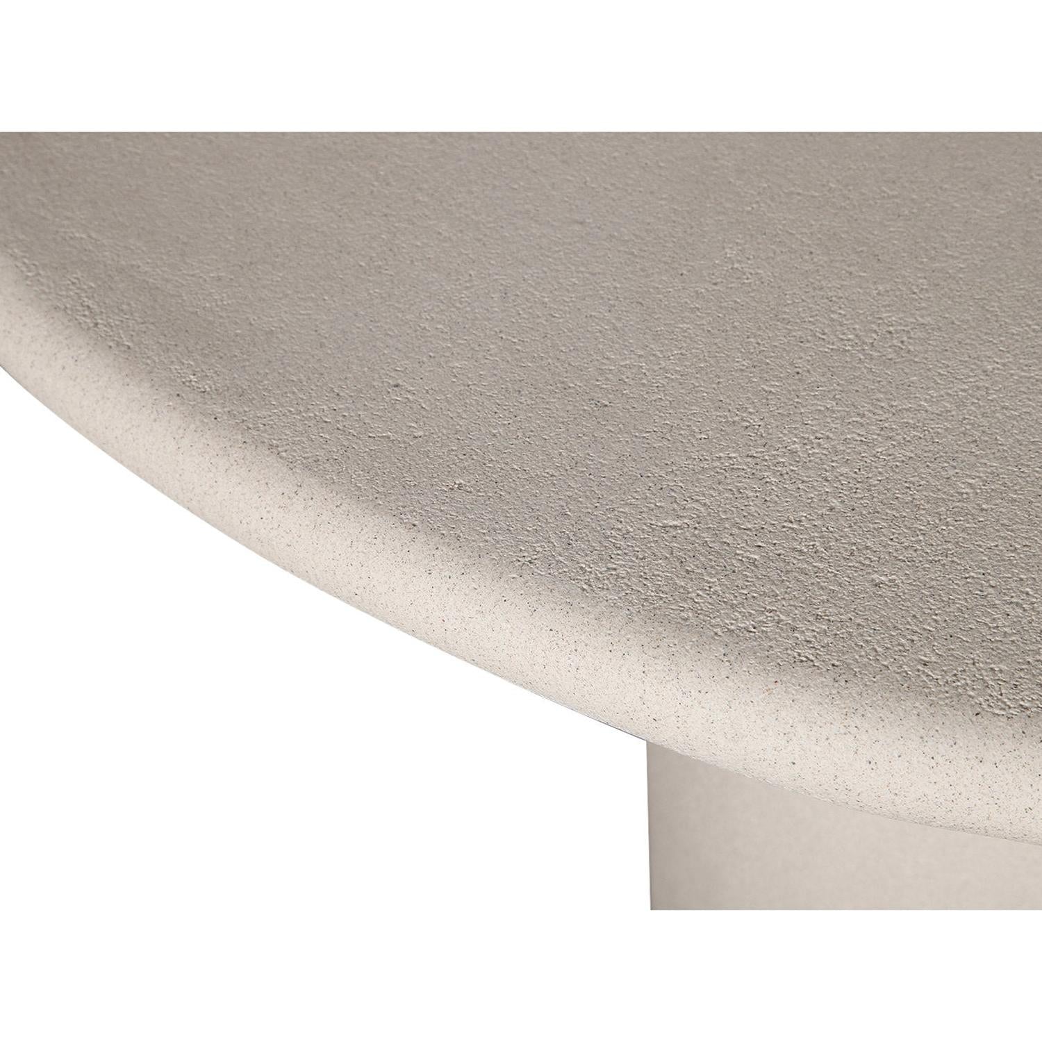 Esstisch Skandi aus Mikrozement 220cm - Beige-Esstische Oval-Pole to Pole-le canapé