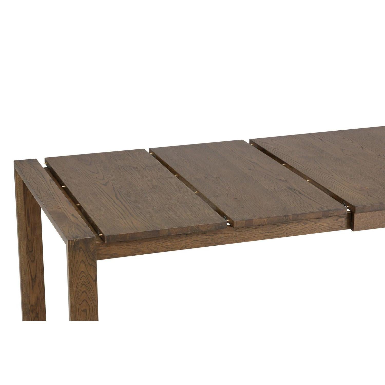 Esstisch Slider ausziehbar 170-250cm aus Eichenholz - Dunkelbraun-Esstisch ausziehbar-Vind-le canapé