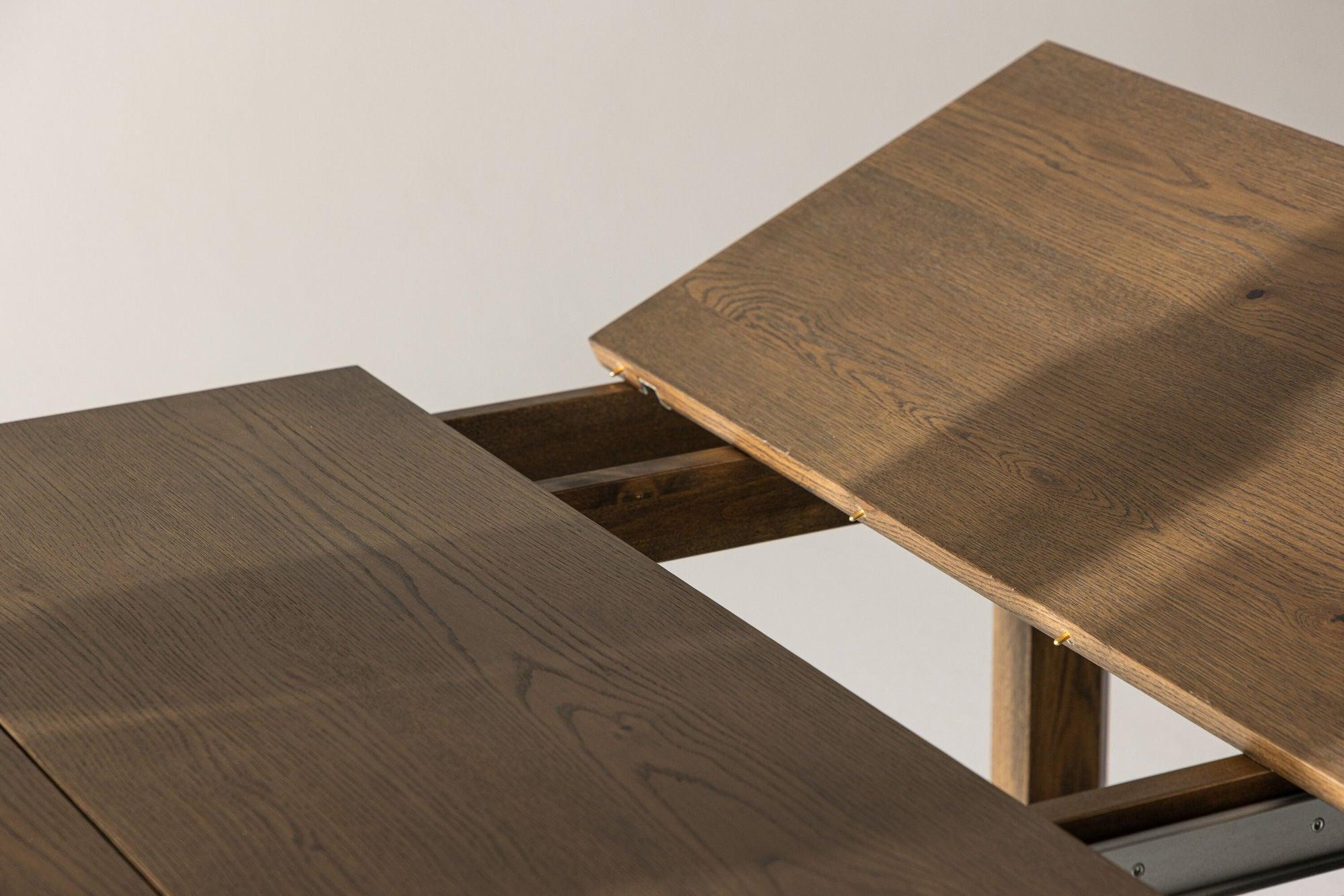 Esstisch Slider ausziehbar 170-250cm aus Eichenholz - Dunkelbraun-Esstisch ausziehbar-Vind-le canapé