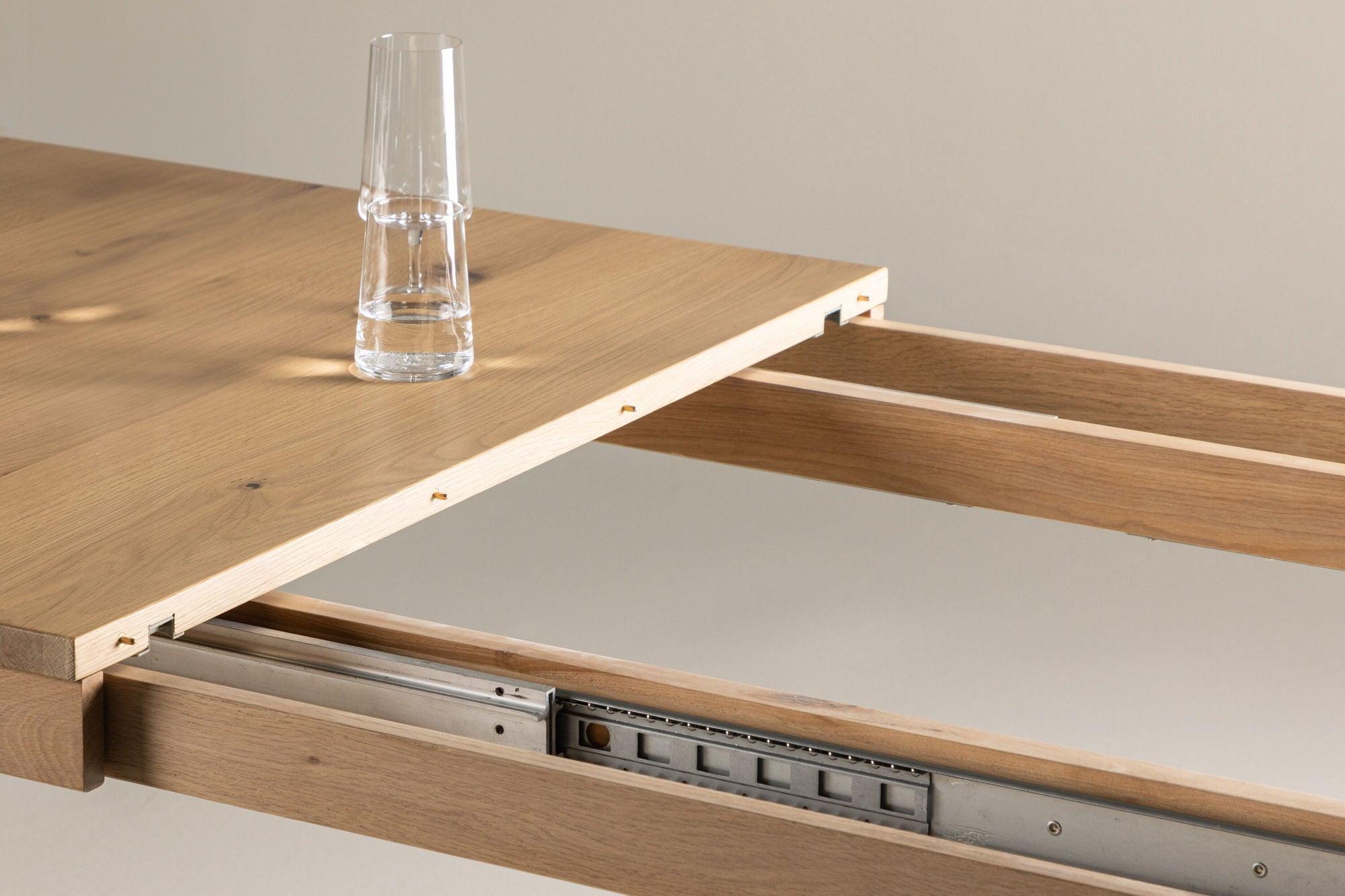 Esstisch Slider ausziehbar 170-250cm aus Eichenholz - Hellbraun-Esstisch ausziehbar-Vind-le canapé