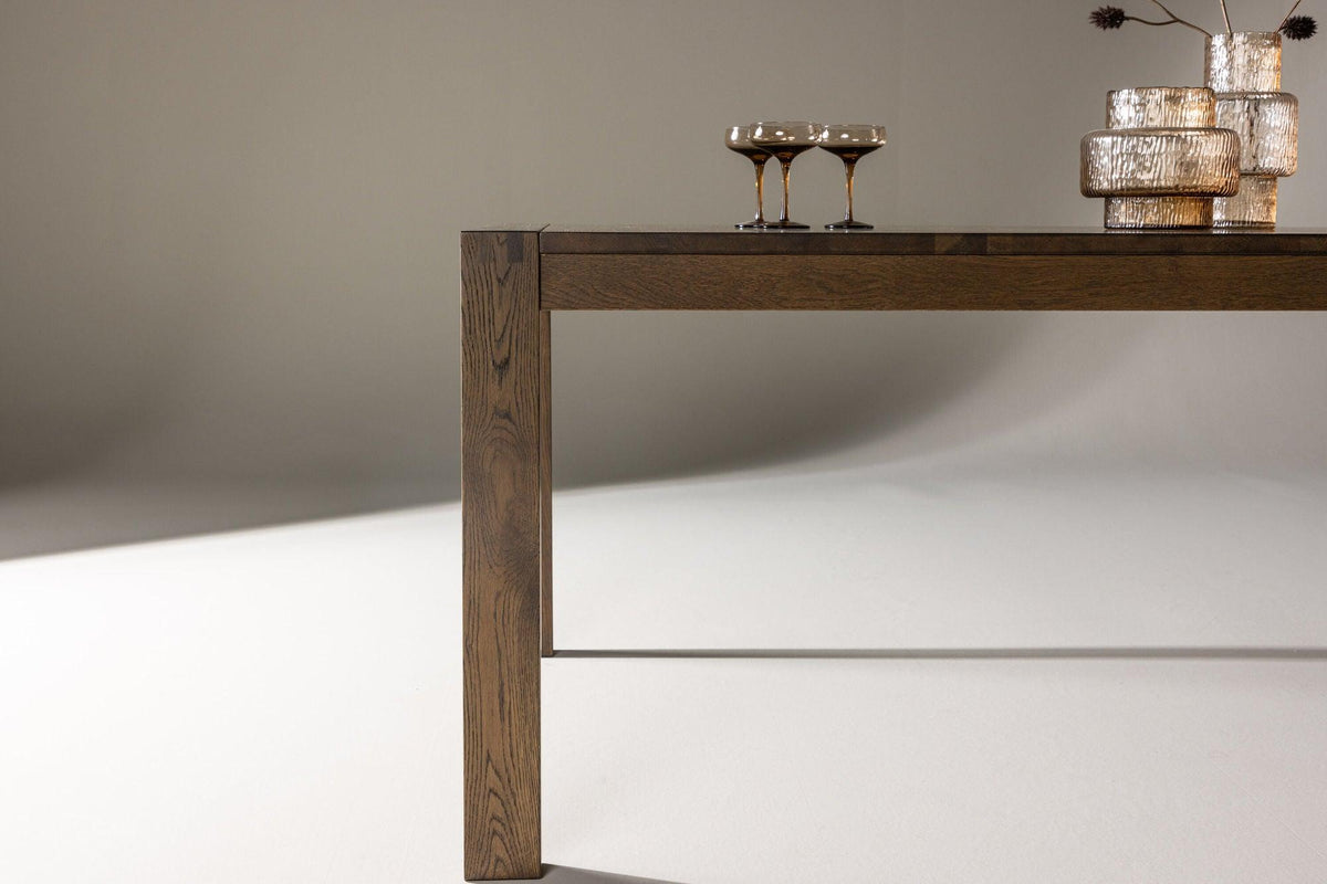 Esstisch Slider ausziehbar aus Eichenholz 170-250cm - Dunkelbraun-Esstische ausziehbar-Vind-le canapé