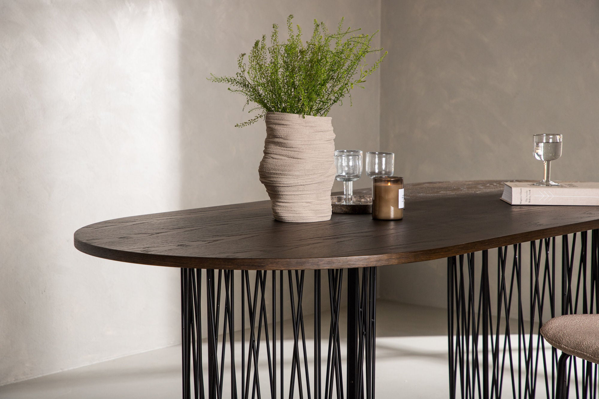 Esstisch Stone Oval 220cm - Mokka-Esstische Oval-Venture Home-le canapé