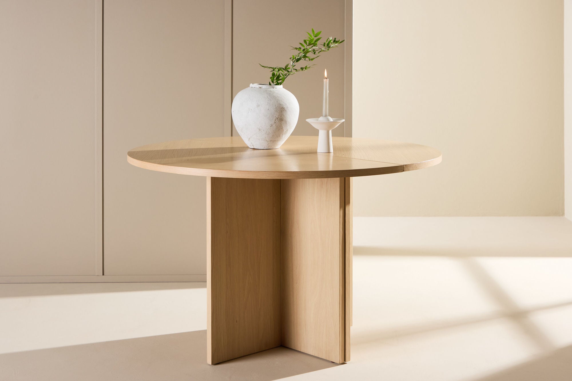 Esstisch Strada ausziehbar 120/170*120cm - Hellbraun-Esstisch ausziehbar-Venture Home-le canapé