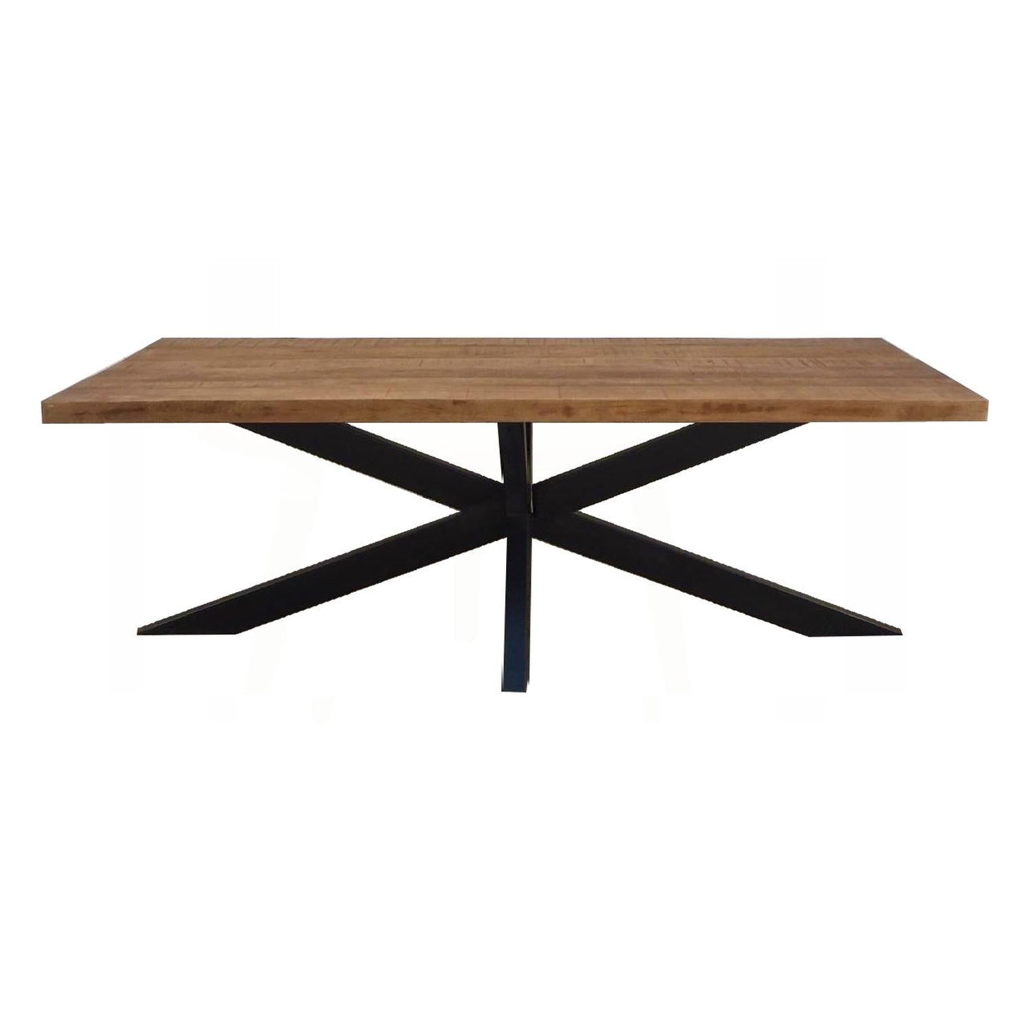 Esstisch Sturdy aus Mangoholz 220*100cm - Hellbraun-Esstisch Rechteckig-Livingfurn-le canapé