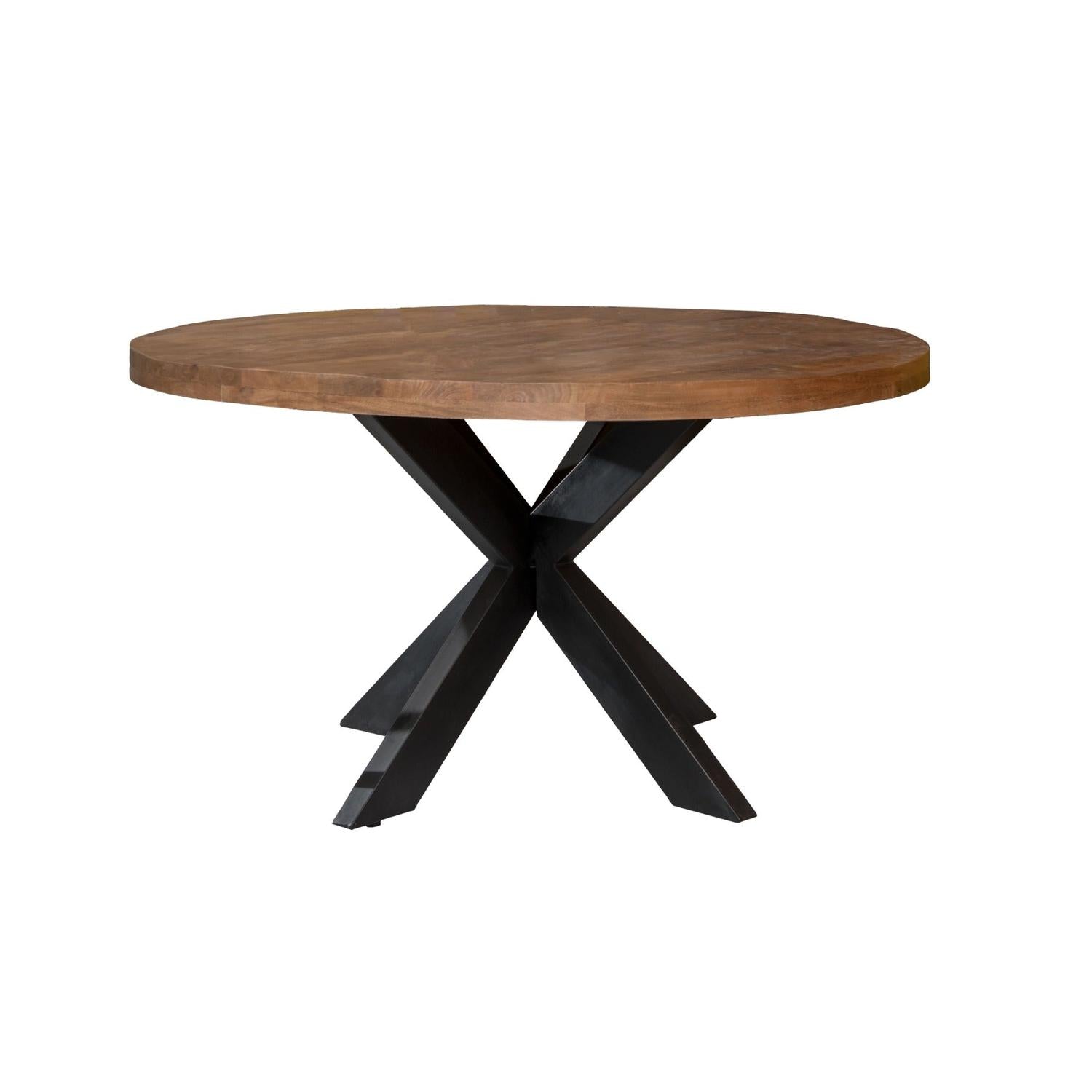 Esstisch Sturdy Ø140cm aus Mangoholz - Braun-Esstische Rund-Livingfurn-le canapé