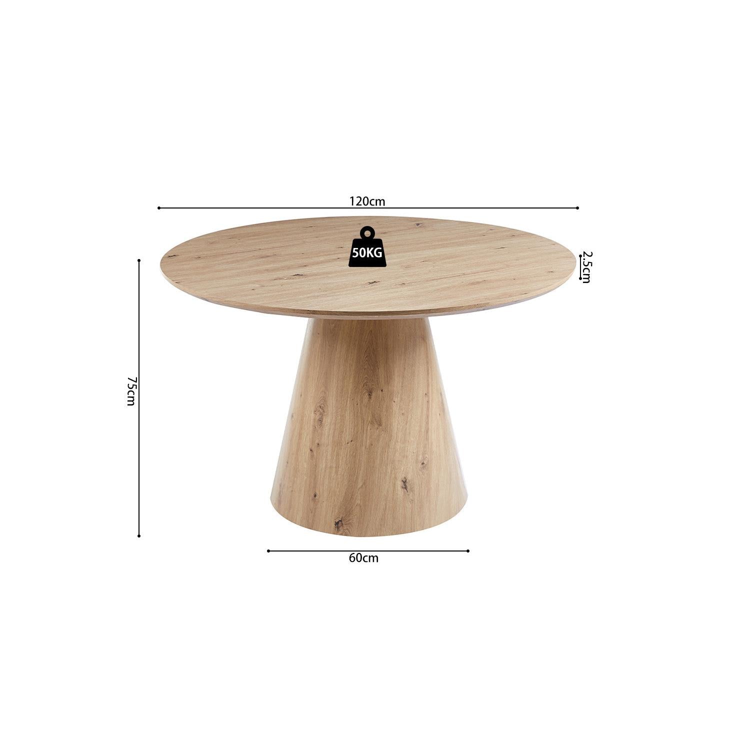 Esstisch Tigo Ø120cm - Hellbraun-Esstisch Rund-Rousseau-le canapé