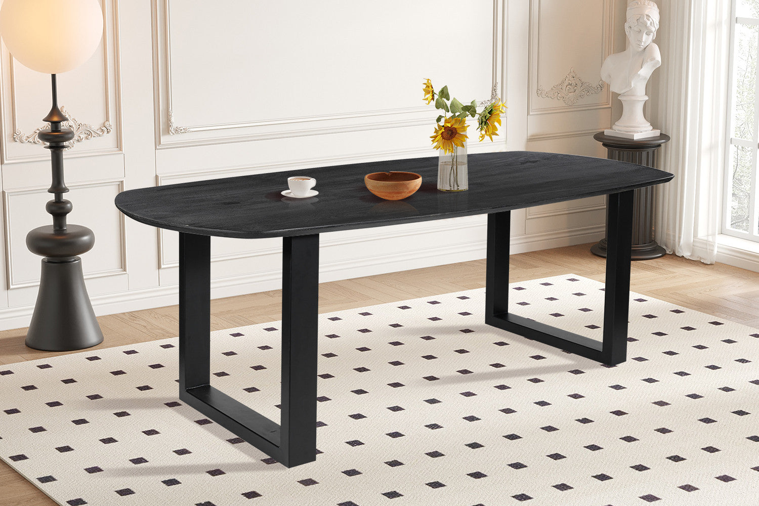 Esstisch Tommy 220cm Oval - Schwarz-Esstisch Oval-Rousseau-le canapé