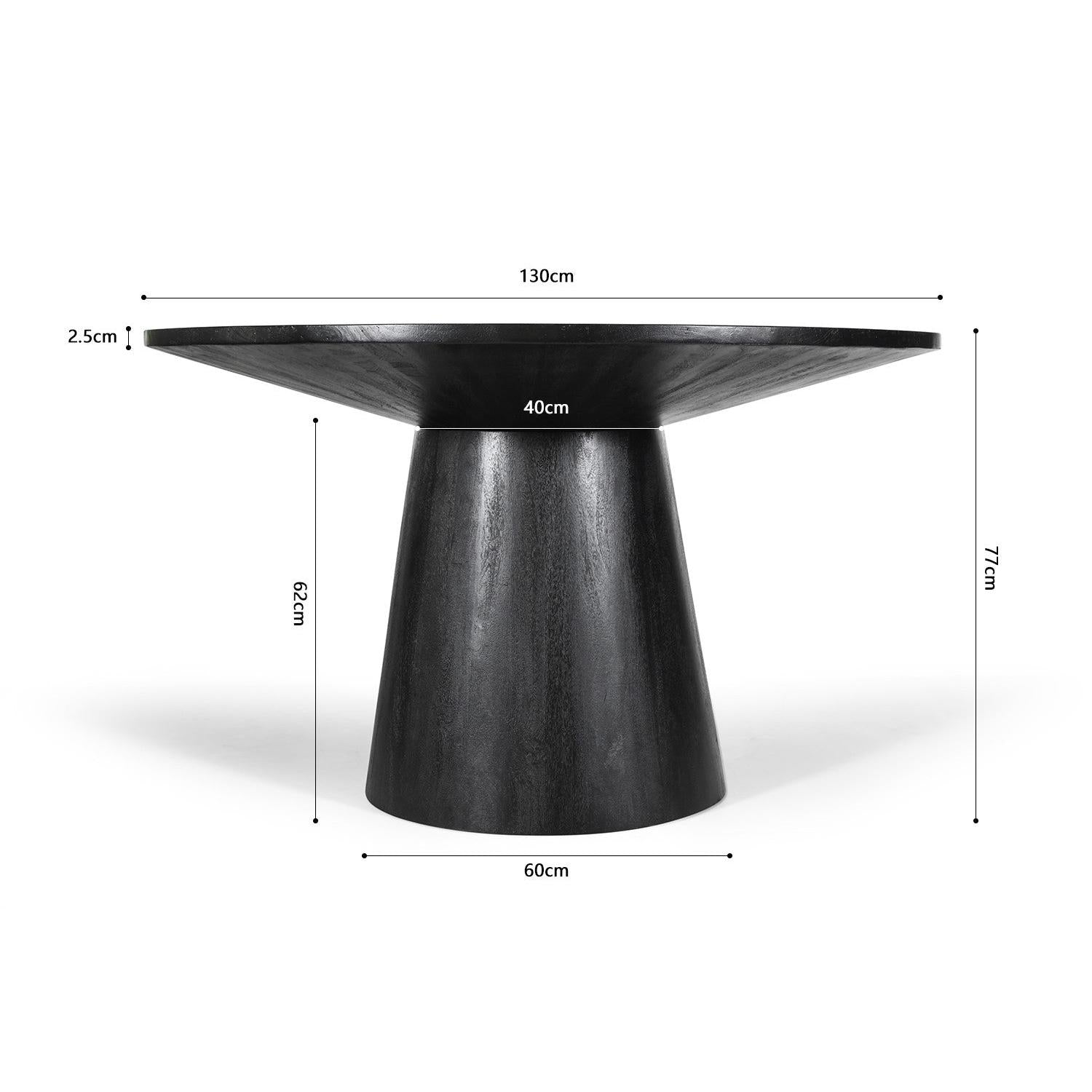 Esstisch Tommy Ø130cm - Schwarz-Esstisch Rund-Rousseau-le canapé