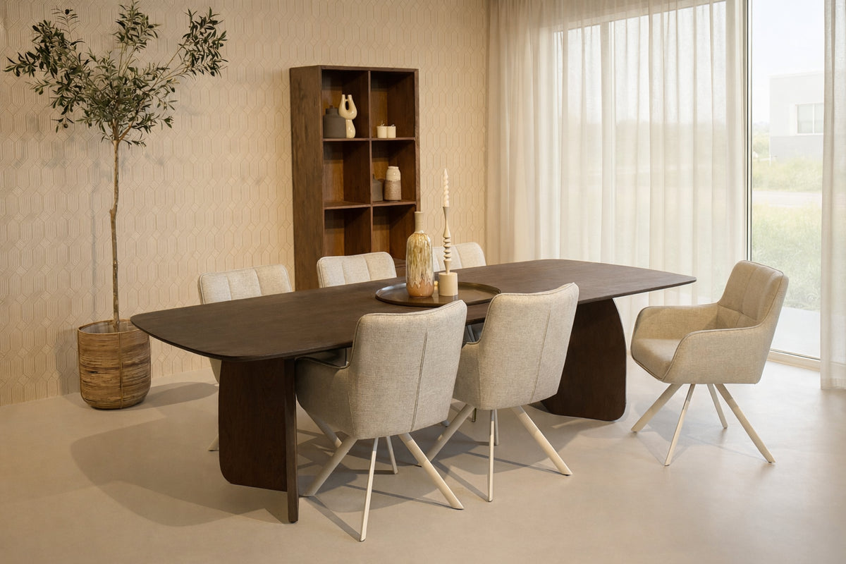 Esstisch Trevor 280cm aus Massivholz - Braun-Esstische Rechteckig-Livingfurn-le canapé