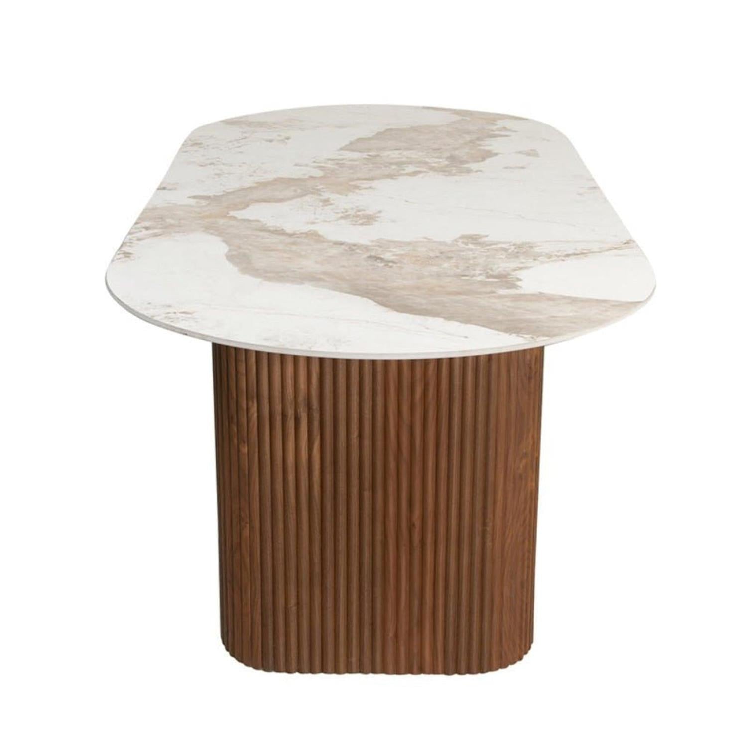 Esstisch Urban Chique - Keramik-Marmor-Esstisch Oval-Pole to Pole-le canapé