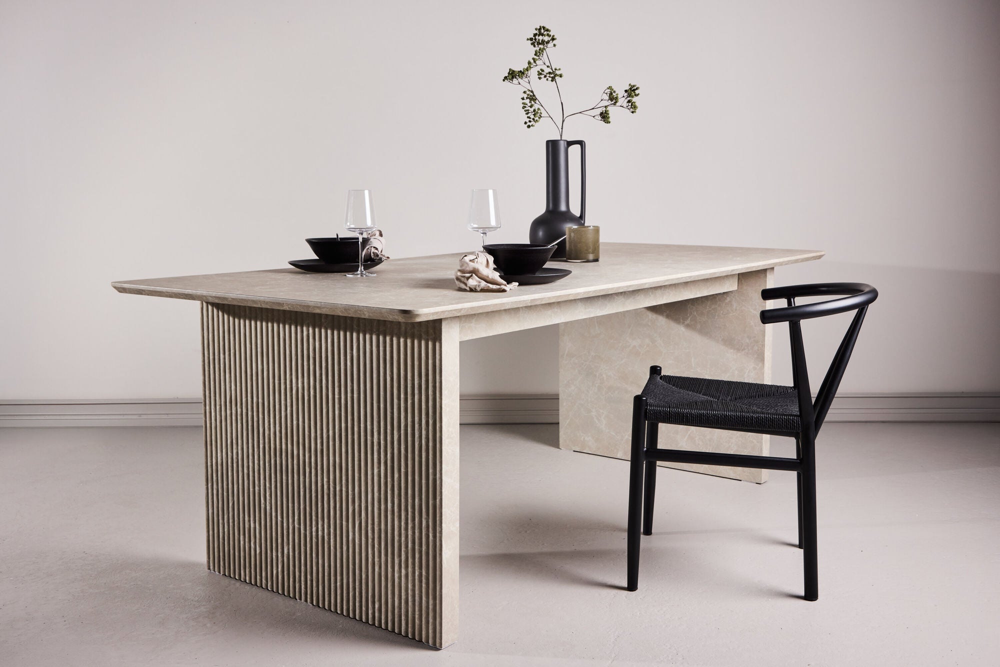 Esstisch Vail Rechteckig 200*100cm - Beige Marmoroptik-Esstisch Rechteckig-Venture Home-le canapé