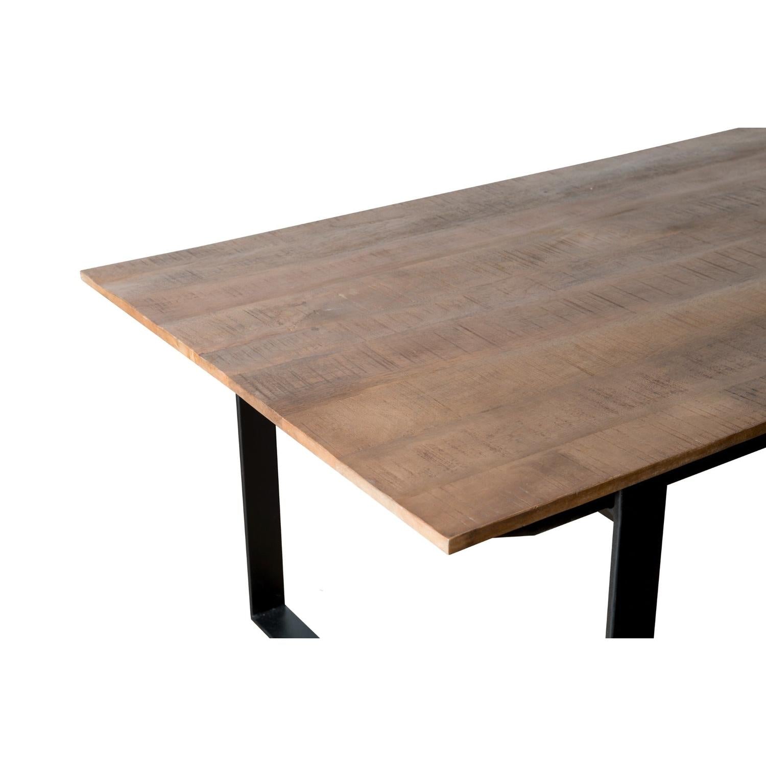 Esstisch Valdez aus Mangoholz 200cm - Braun-Esstische Rechteckig-Livingfurn-le canapé