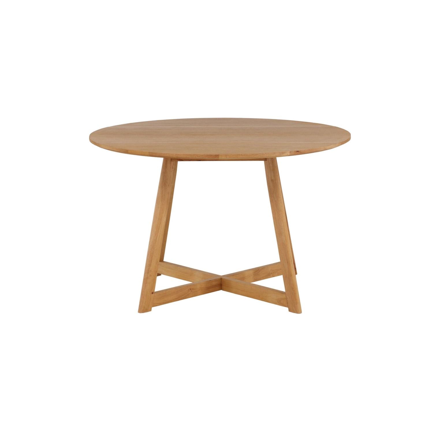 Esstisch Yakidon Ø120cm aus Gummibaumholz mit klappbaren Kanten - Hellbraun-Esstische Rund-Venture Home-le canapé