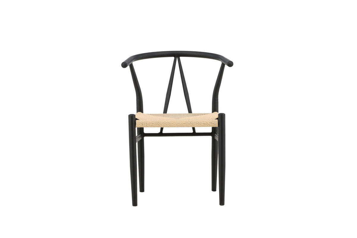 Esszimmerstuhl Alfons aus Rattan - Schwarz-Esszimmerstühle-Venture Home-le canapé